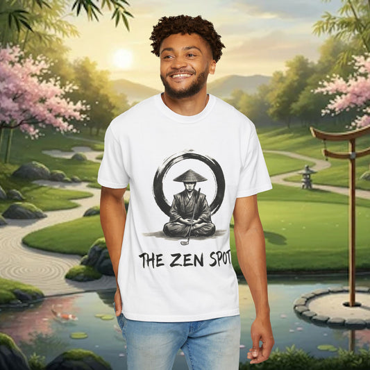 Zen Spot T-Shirt — Meditating Samurai Graphic Tee