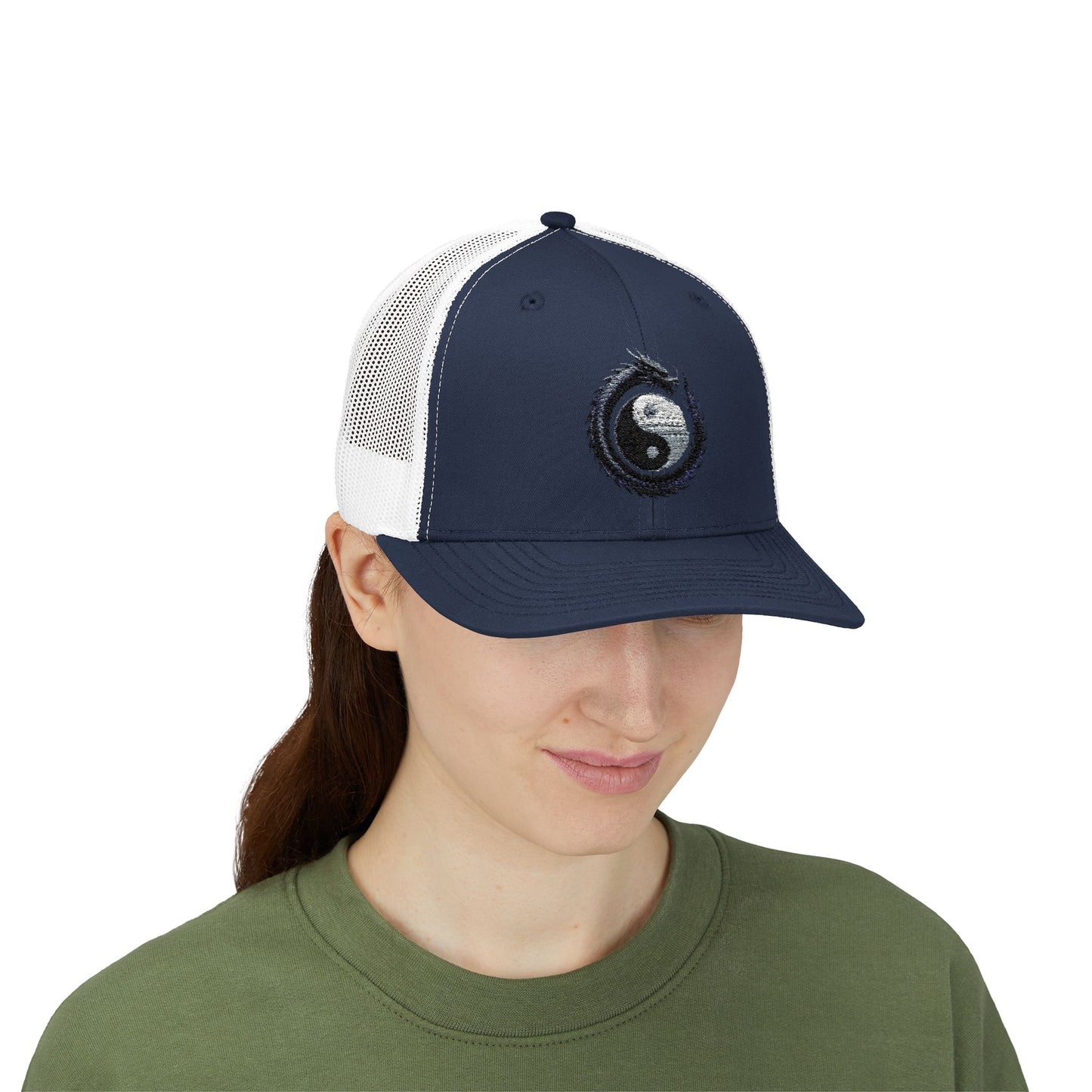 Zen Spot Golf Custom Yin Yang Dragon Embroidered Trucker Hat