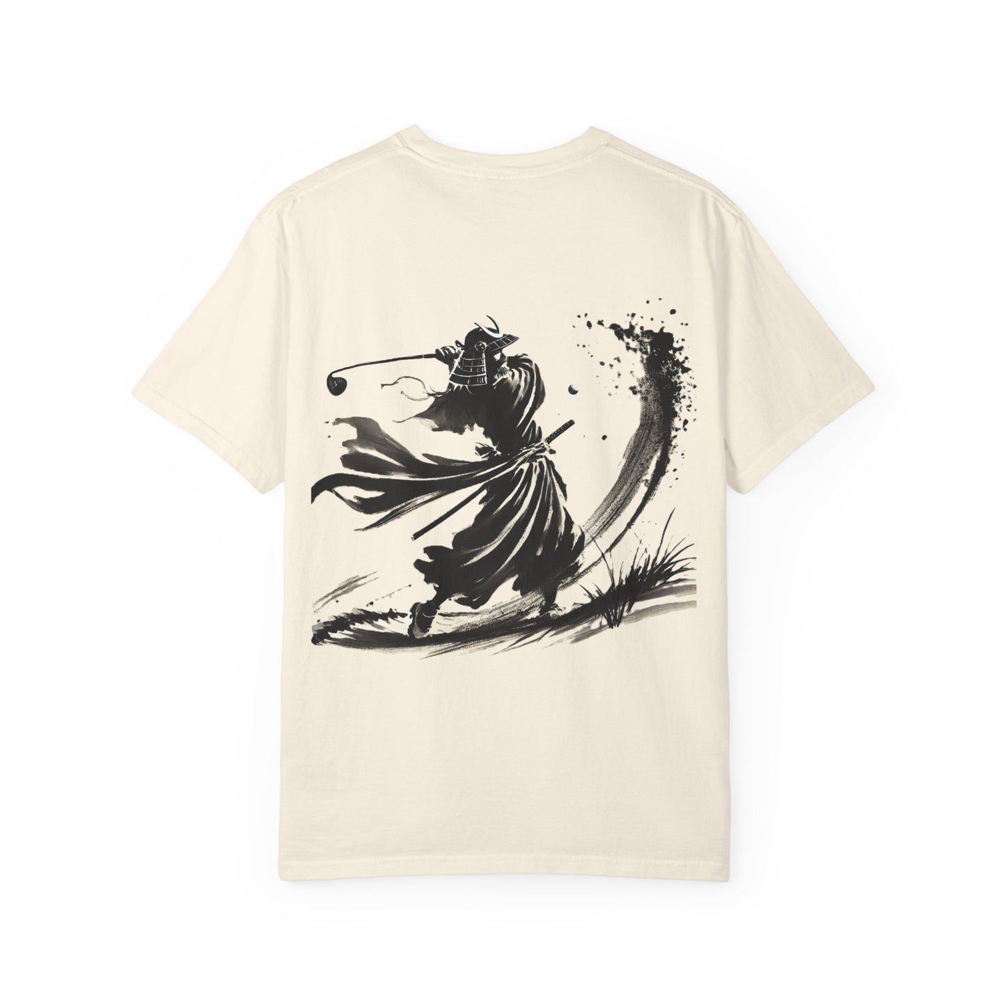 Zen Spot Golf Custom Samurai Golfer Brushstroke Graphic T-Shirt