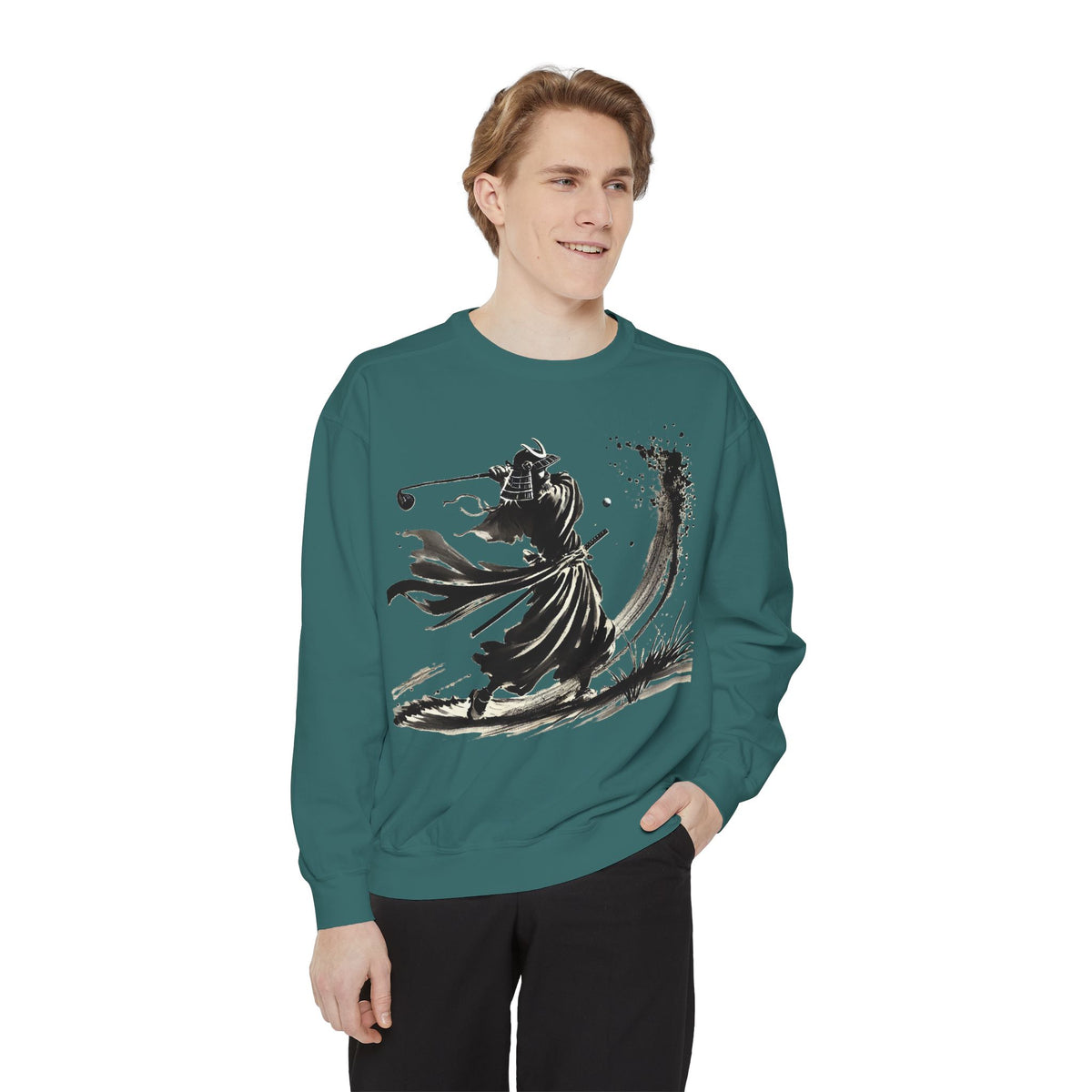 Brushstroke Bunker Blast Warrior Golfer Sweatshirt