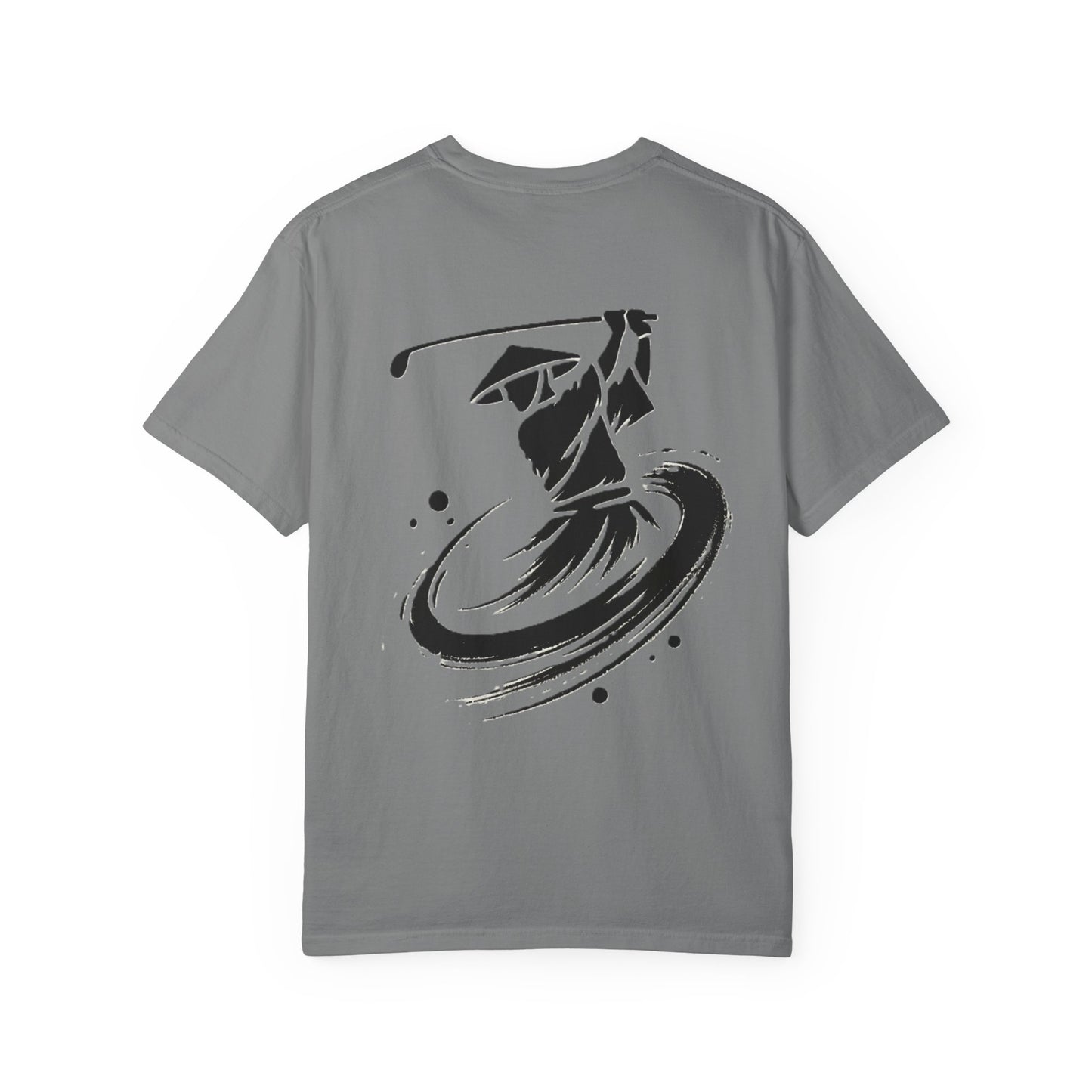 Zen Golf Swing Graphic T‑Shirt — Ink Brush Golfer Design