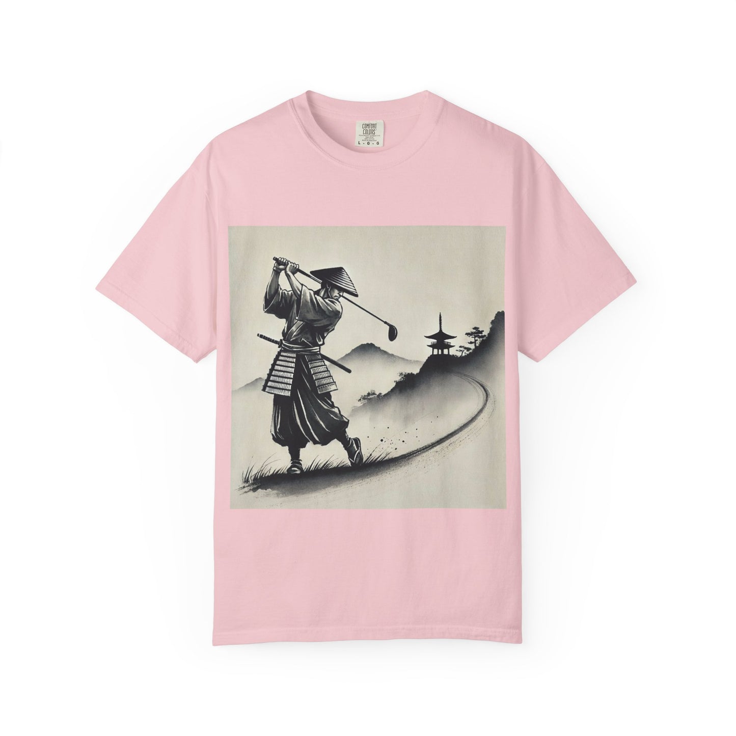 Zen Spot Golf Custom Samurai Golfer Warrior Art Graphic T-Shirt