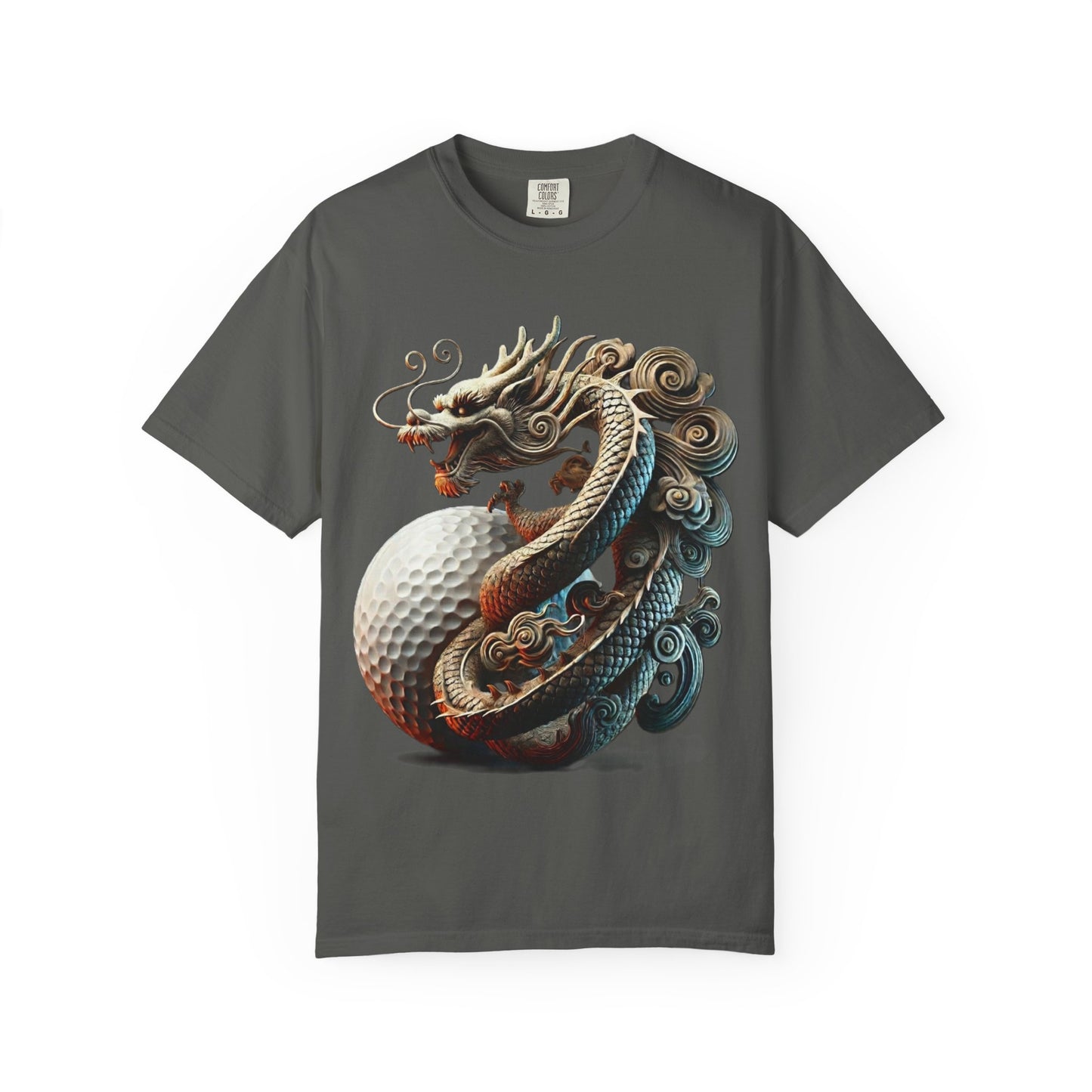 Zen Spot Golf Custom Dragon Golf Ball Graphic T-Shirt