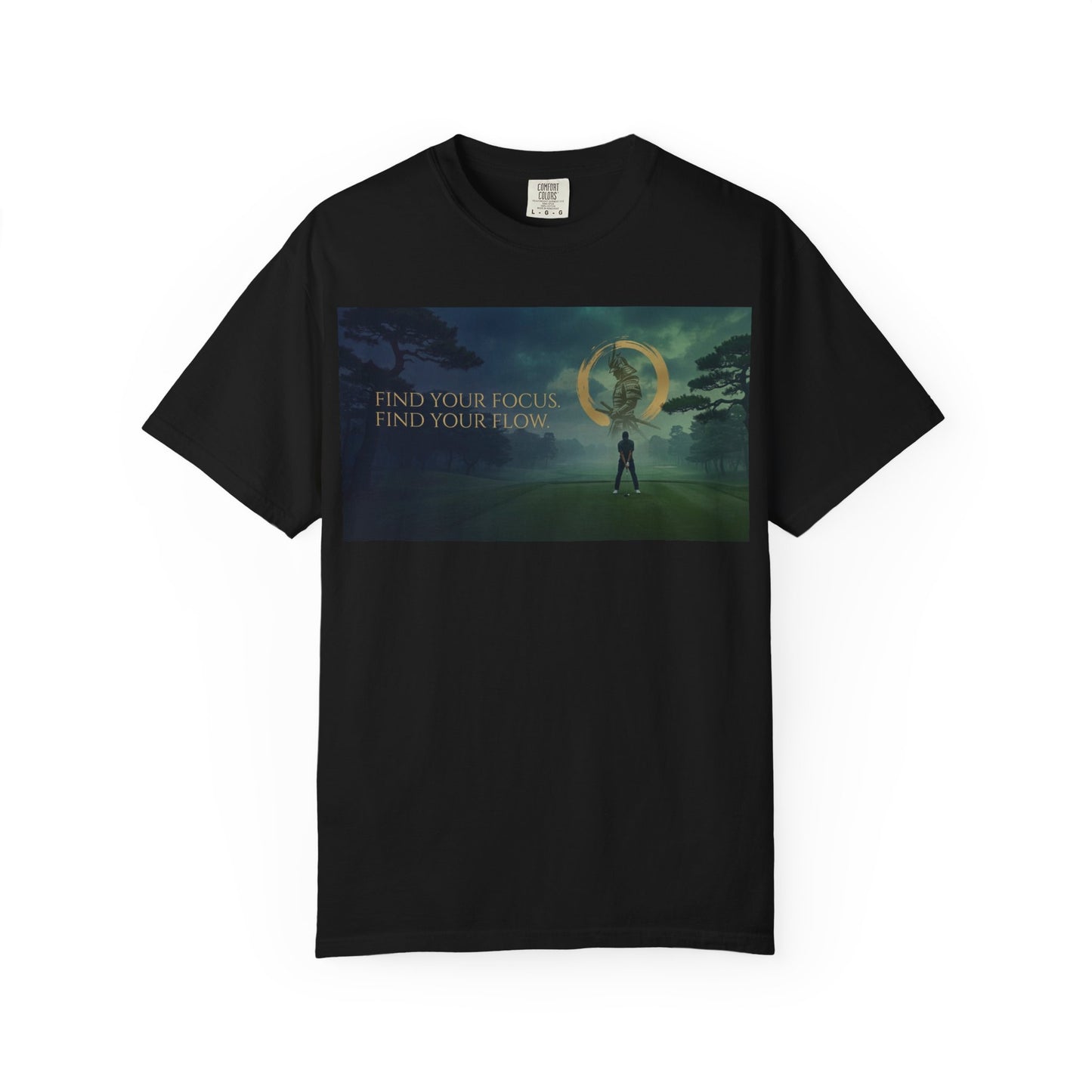 Zen Spot Golf Custom "Find Your Focus" Landscape Graphic T-Shirt