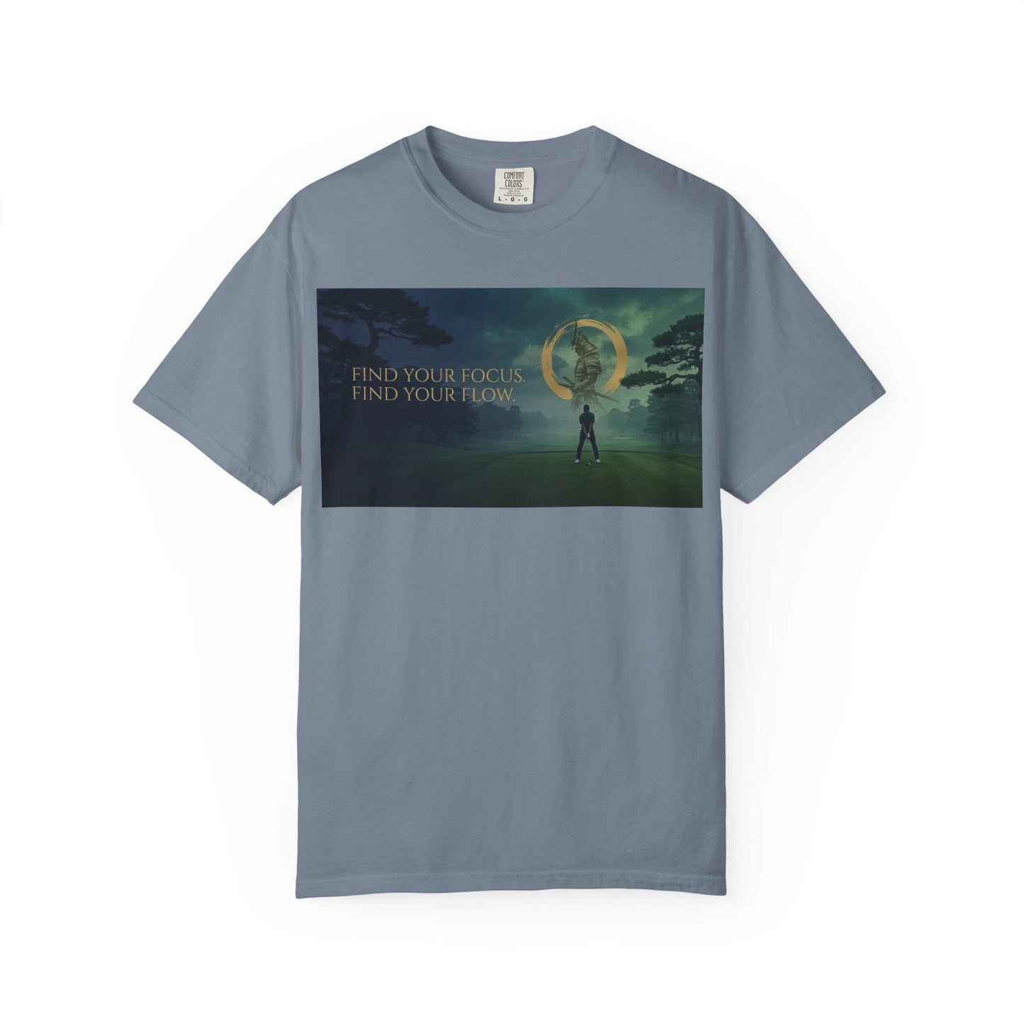 Zen Spot Golf Custom "Find Your Focus" Landscape Graphic T-Shirt