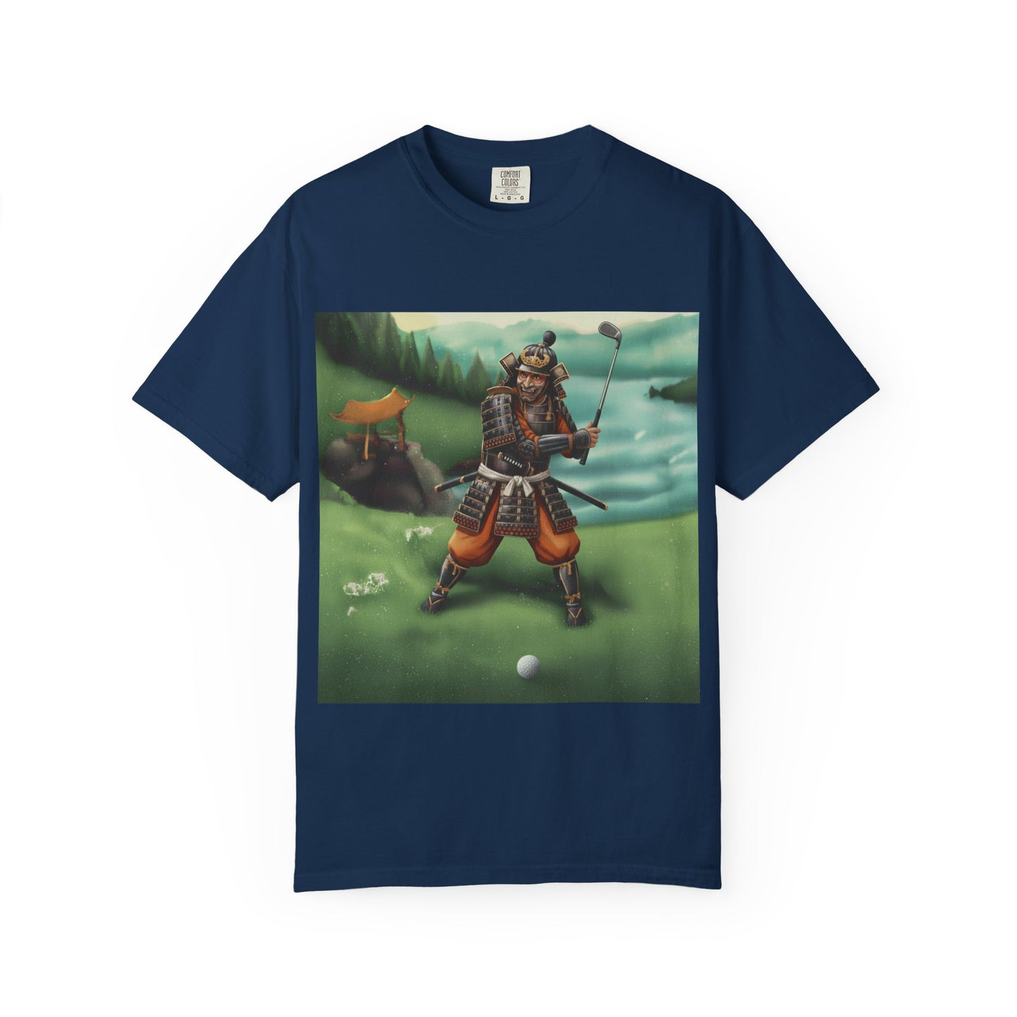 Samurai Golfer T-Shirt — Vintage Japan Warrior Golf Art Tee