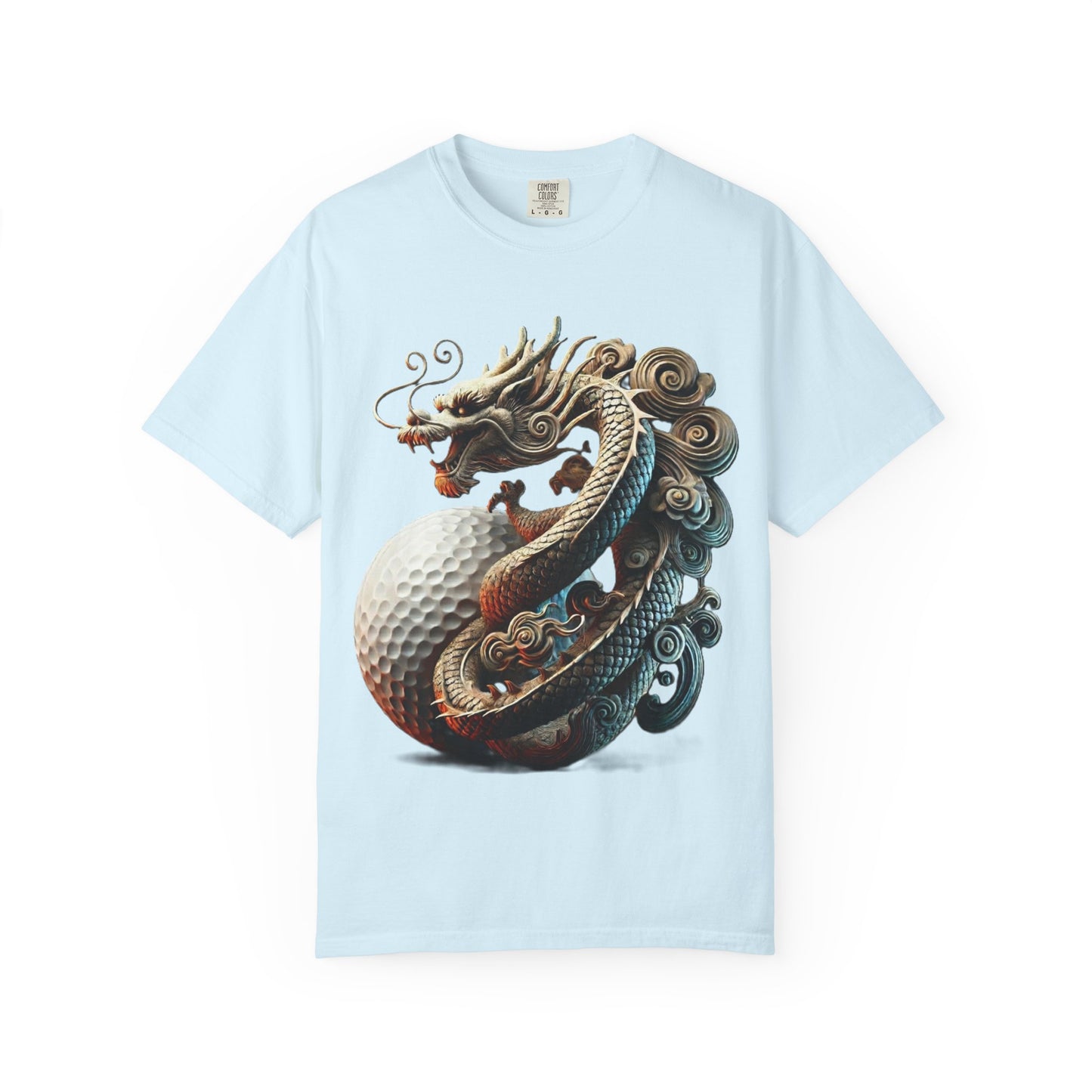 Zen Spot Golf Custom Dragon Golf Ball Graphic T-Shirt