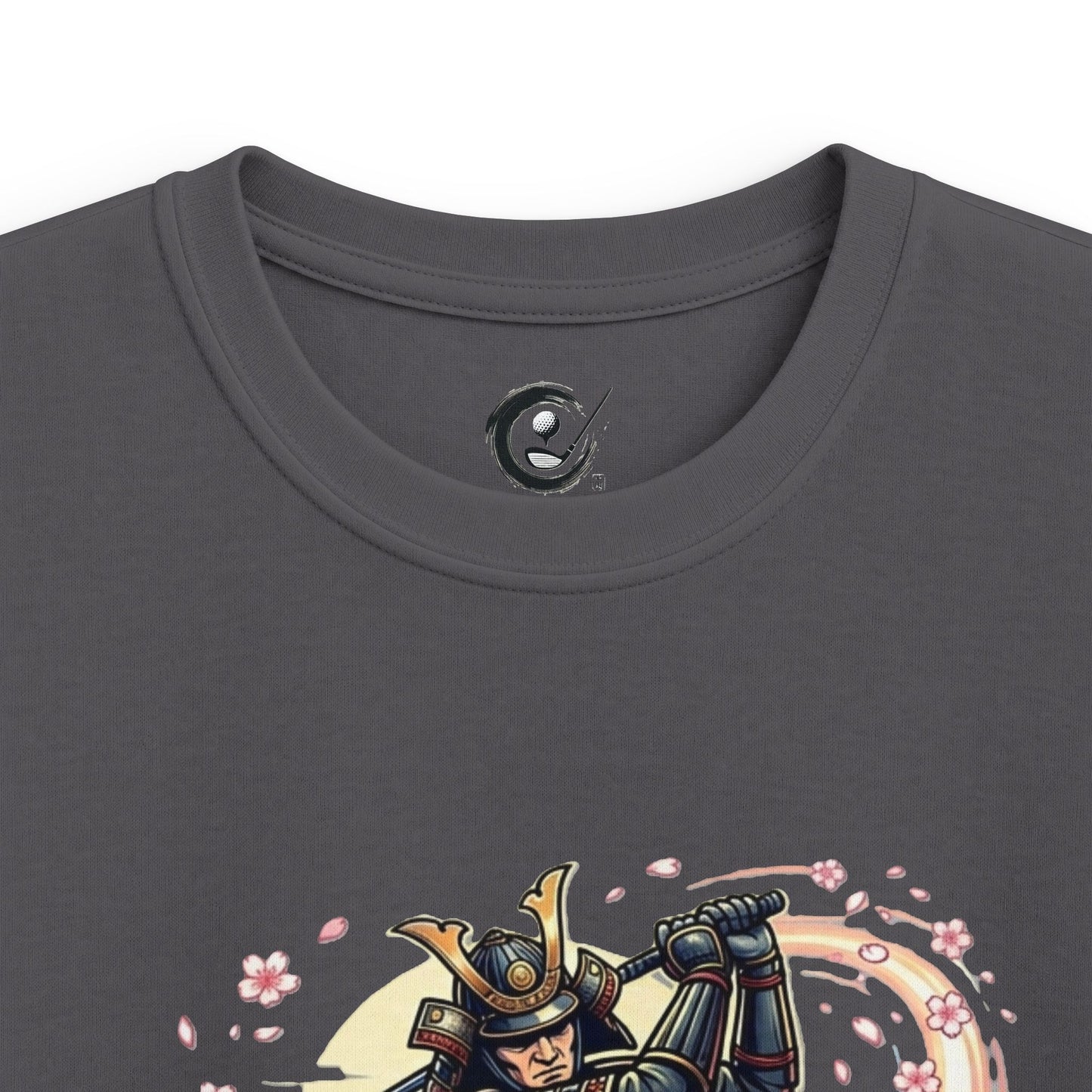 Zen Spot Golf Custom Samurai Golfer Kids Vintage Warrior Swing Graphic T‑Shirt
