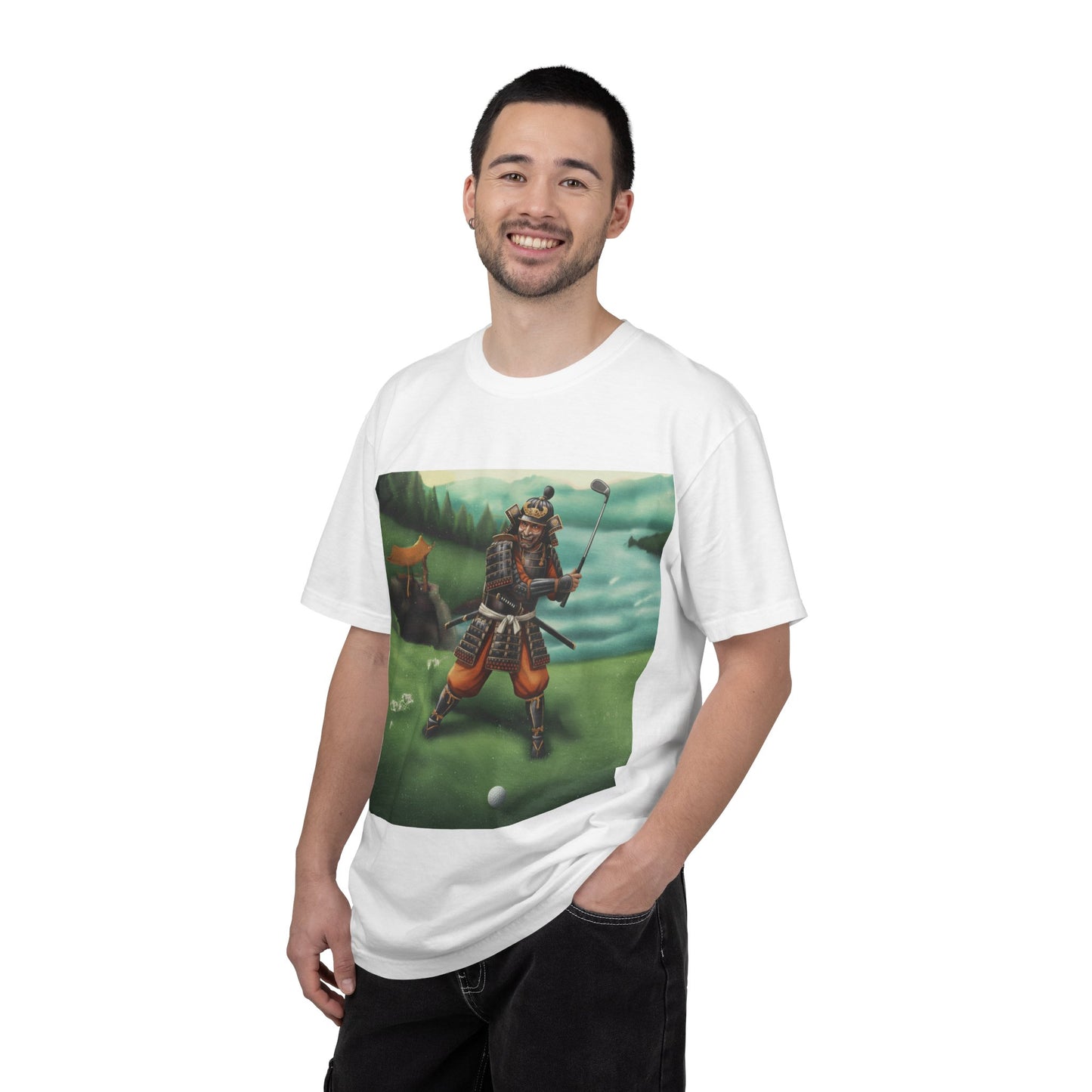 Samurai Golfer T-Shirt — Vintage Japan Warrior Golf Art Tee