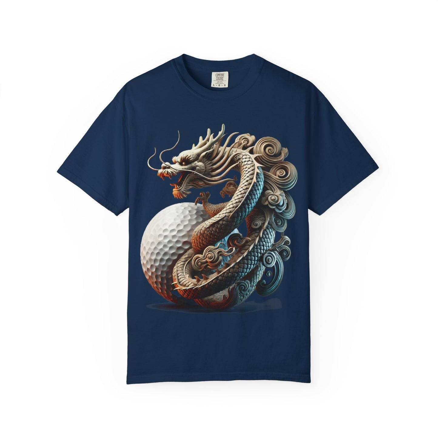 Dragon Golf Ball T-Shirt — Vintage Asian Dragon Wrap Graphic Tee