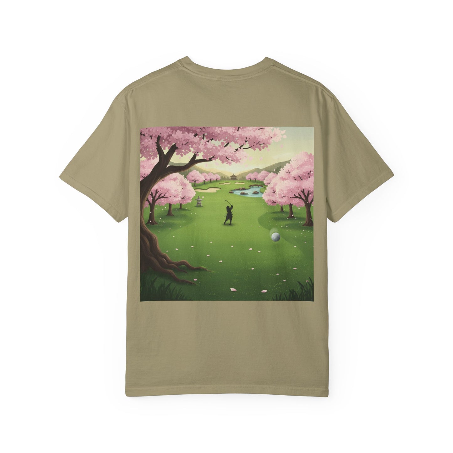 Golf Course Cherry Blossom T-Shirt – Scenic Golfer Graphic Tee