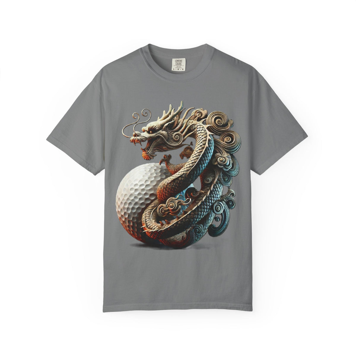 Dragon Golf Ball Chest and Back Graphic T-Shirt