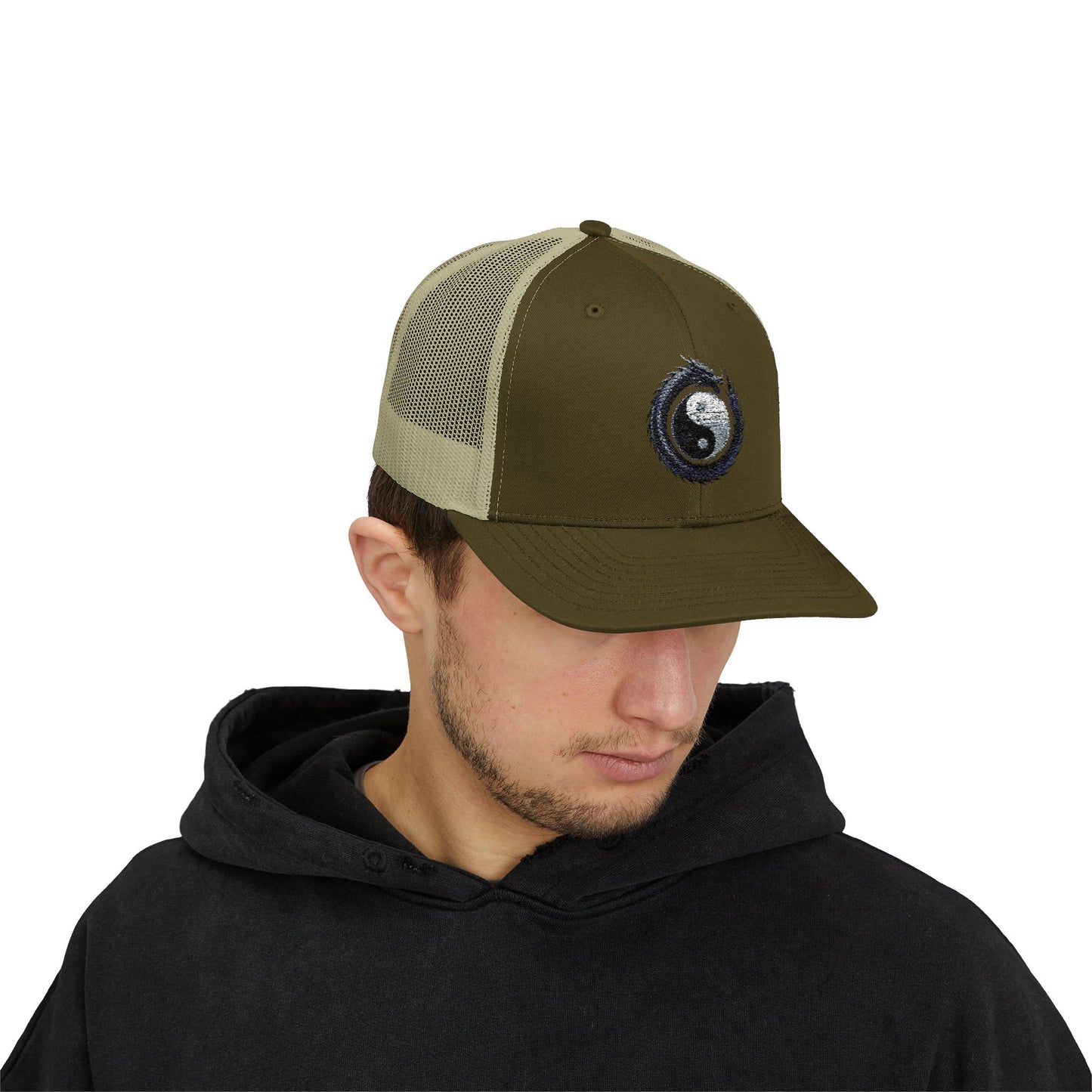 Zen Spot Golf Custom Yin Yang Dragon Embroidered Trucker Hat