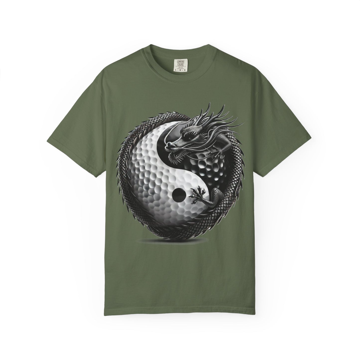 Yin Yang Dragon Golf Ball T-Shirt — Golf & Zen Graphic Tee