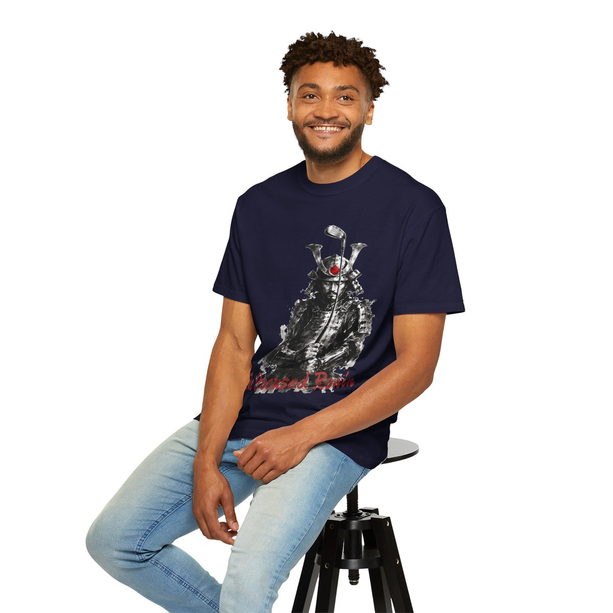 Samurai Warrior Golfer T-Shirt — 'The Focused Ronin' Graphic Tee