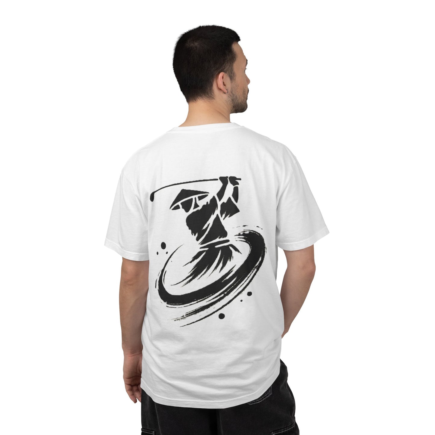 Zen Golf Swing Graphic T‑Shirt — Ink Brush Golfer Design