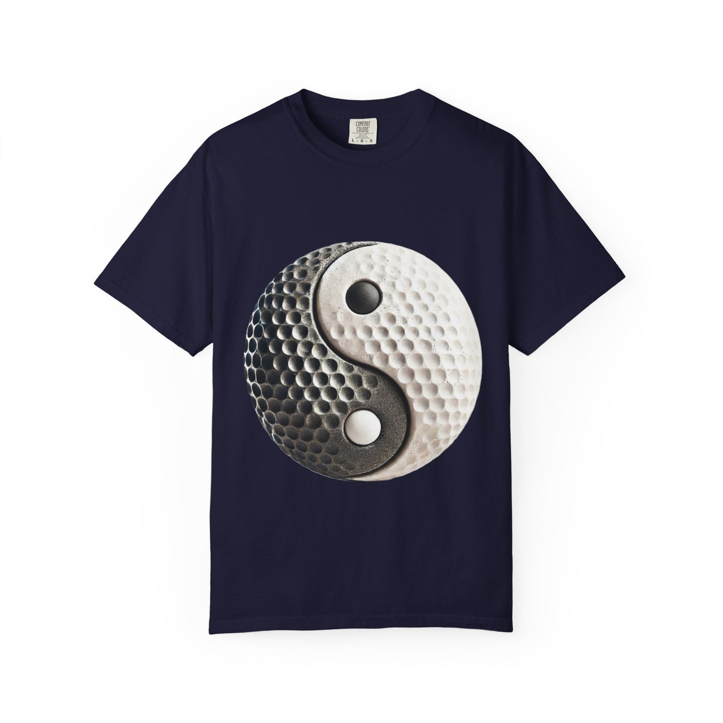 Zen Spot Golf Custom Stone Yin Yang Golf Ball Graphic T-Shirt