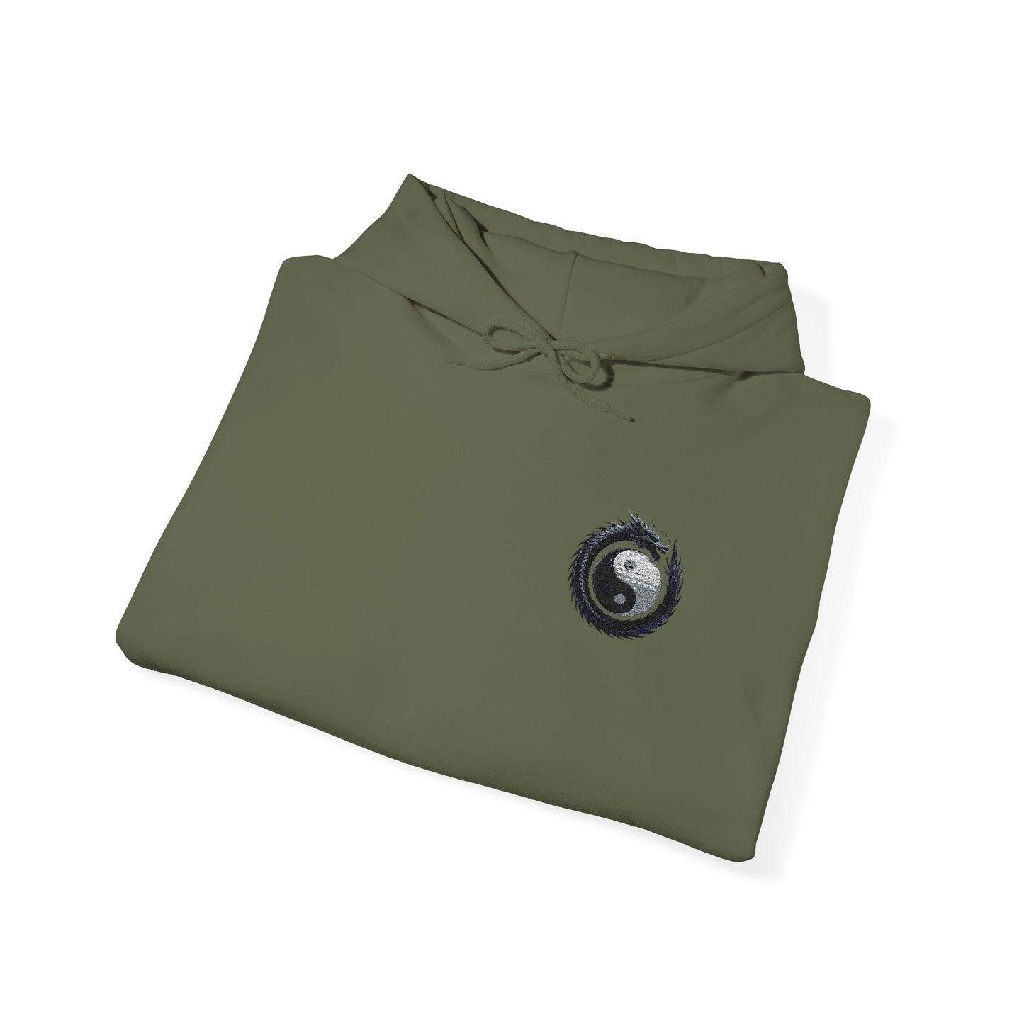Zen Spot Golf Custom Gildan Yin Yang Golf Ball Dragon Hoodie Minimalist Emblem Sweatshirt