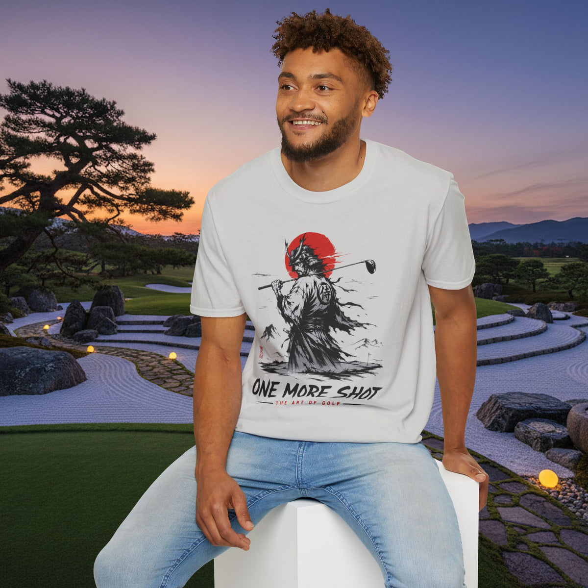 Samurai Golfer T-Shirt — "One More Shot" Graphic Tee
