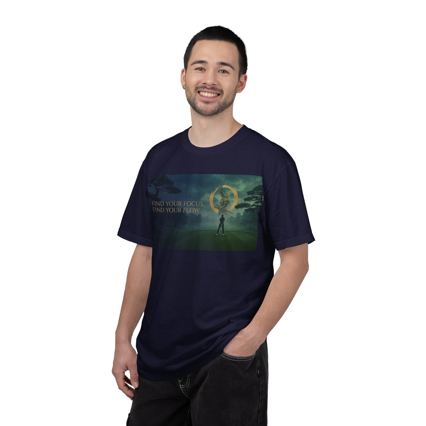 Zen Spot Golf Custom "Find Your Focus" Landscape Graphic T-Shirt