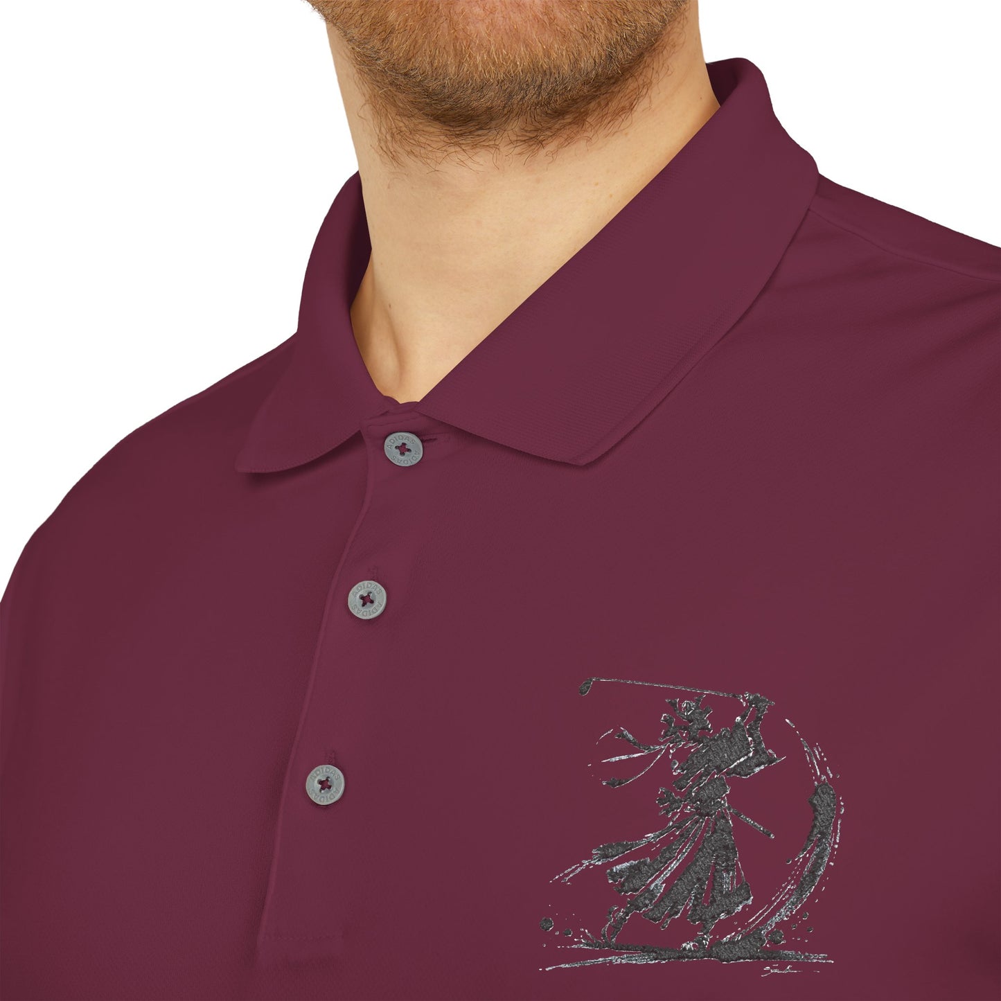 Zen Spot Golf Custom Polo Zanshin Samurai Golfer
