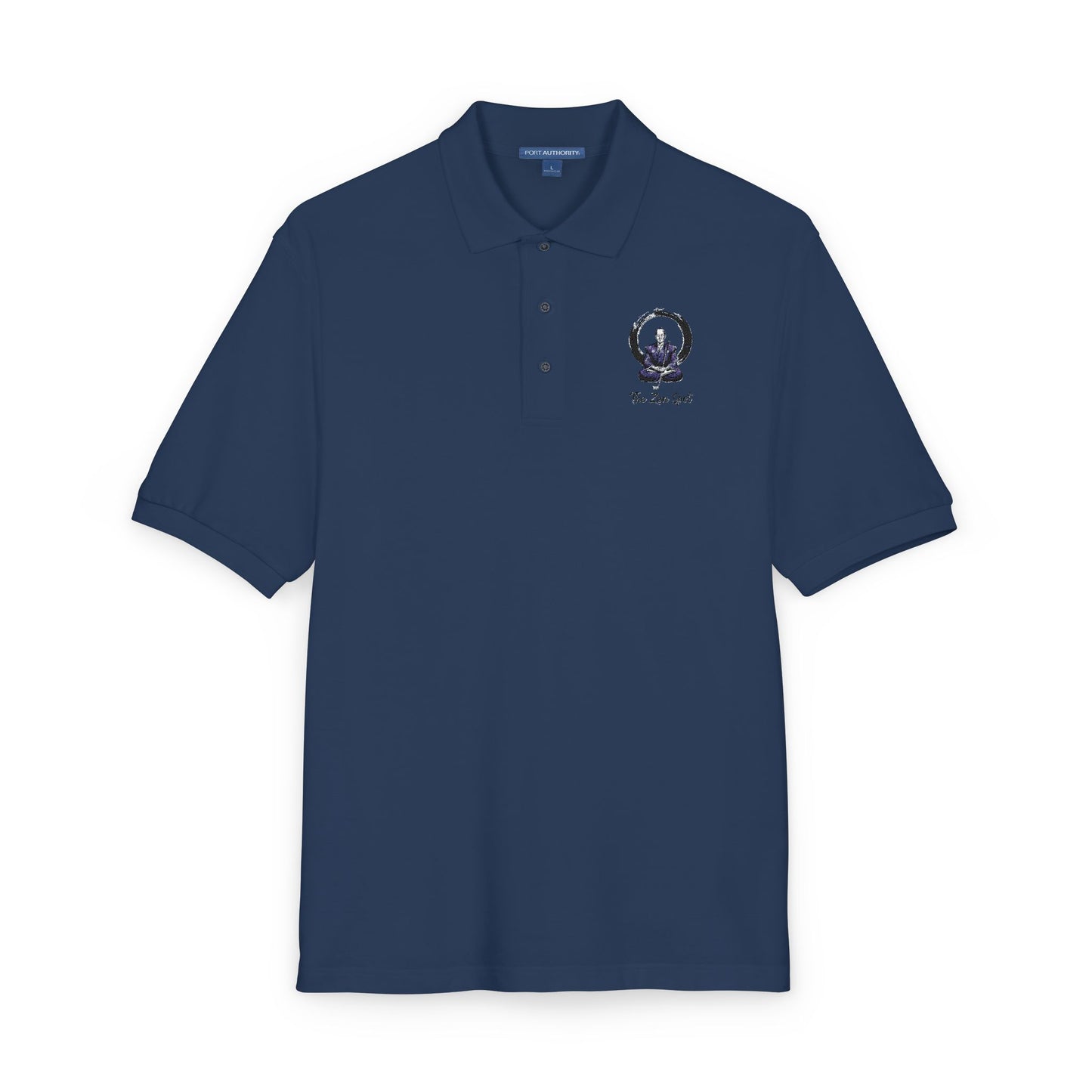 Zen Spot Golf Custom Port Authority Zen Samurai Golfer Enso Circle illustration "The Zen Spot" logo T-Shirt