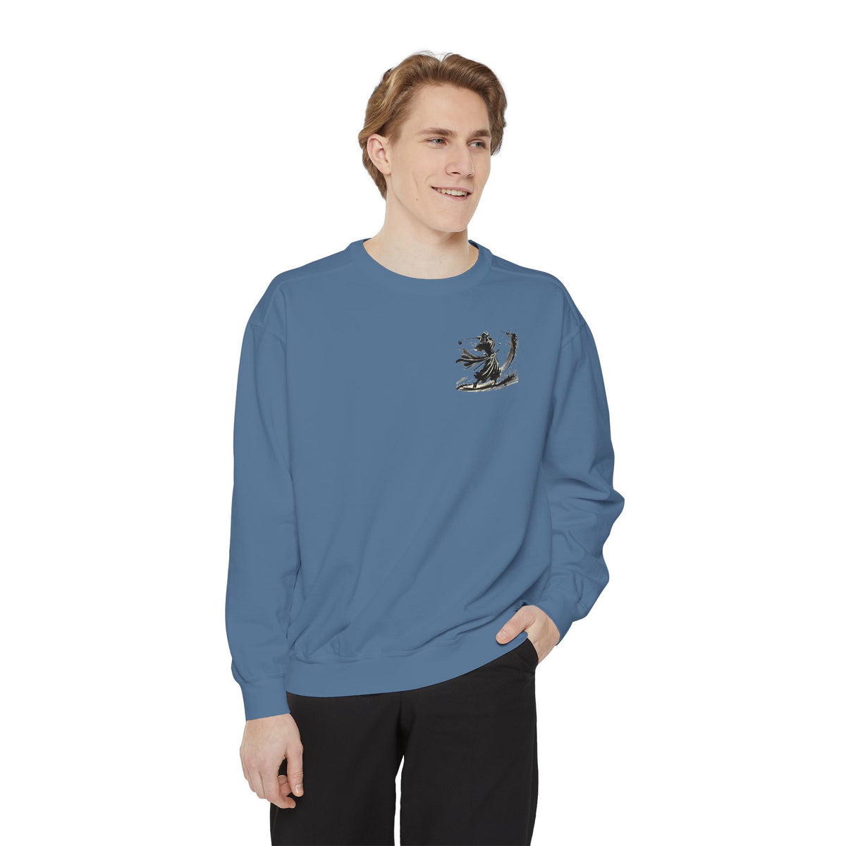 Bunker Blast Samurai Golfer Chest and Back Print Sweatshirt