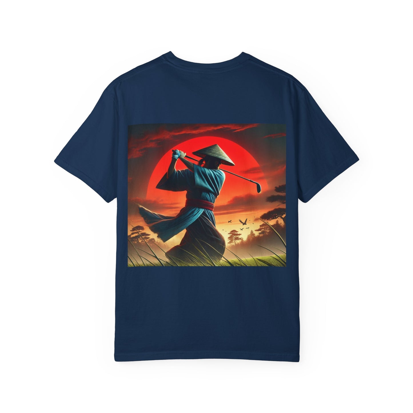 Samurai Golfer T-Shirt — Sunset Warrior Graphic Tee