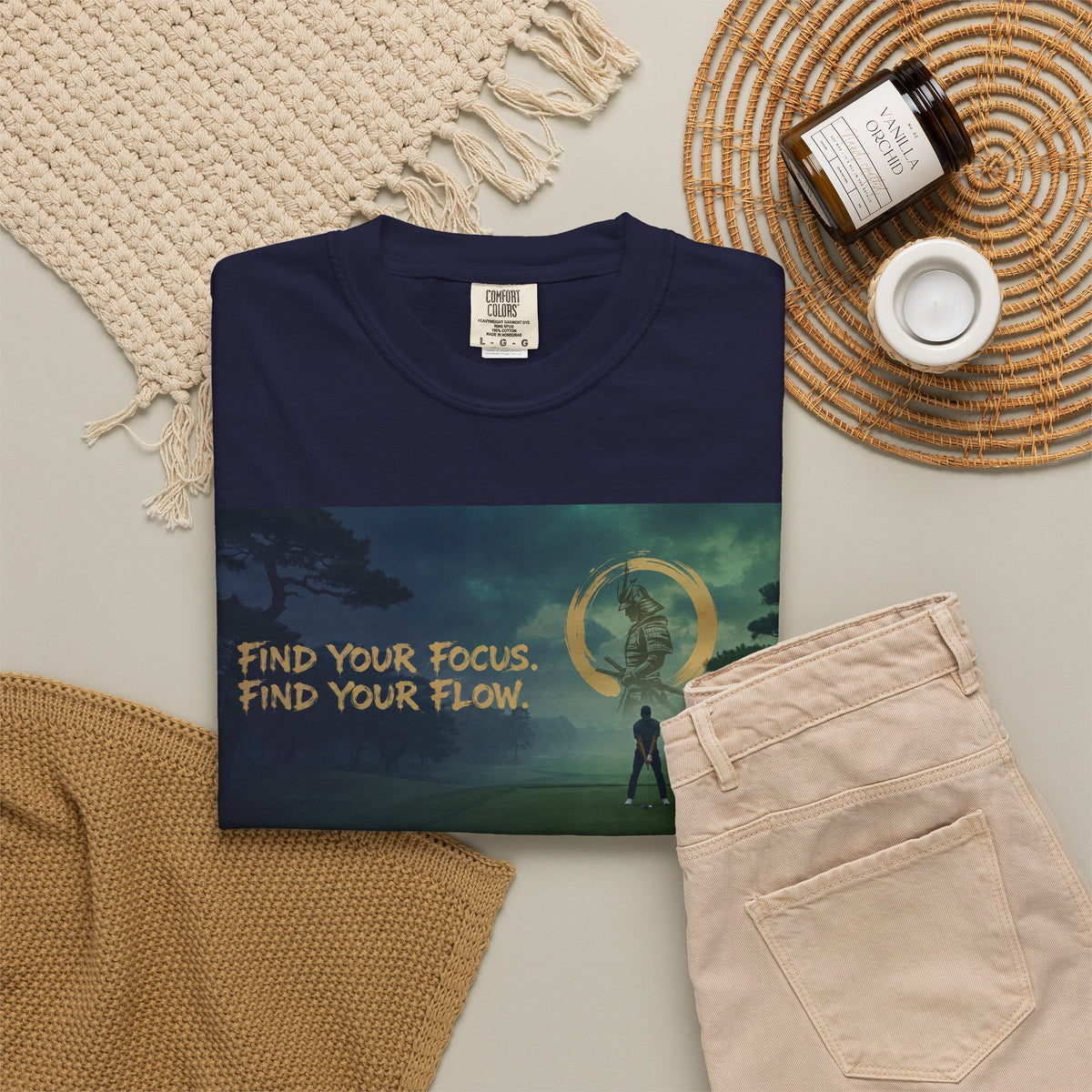Find Your Focus Motivational Golf Course Graphic T-Shirt