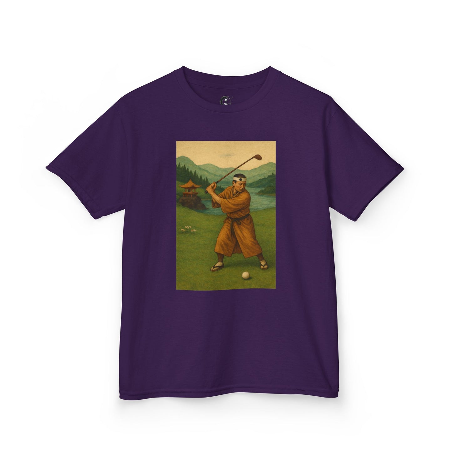 Zen Spot Golf Custom Vintage Golfer Kids Graphic T‑Shirt