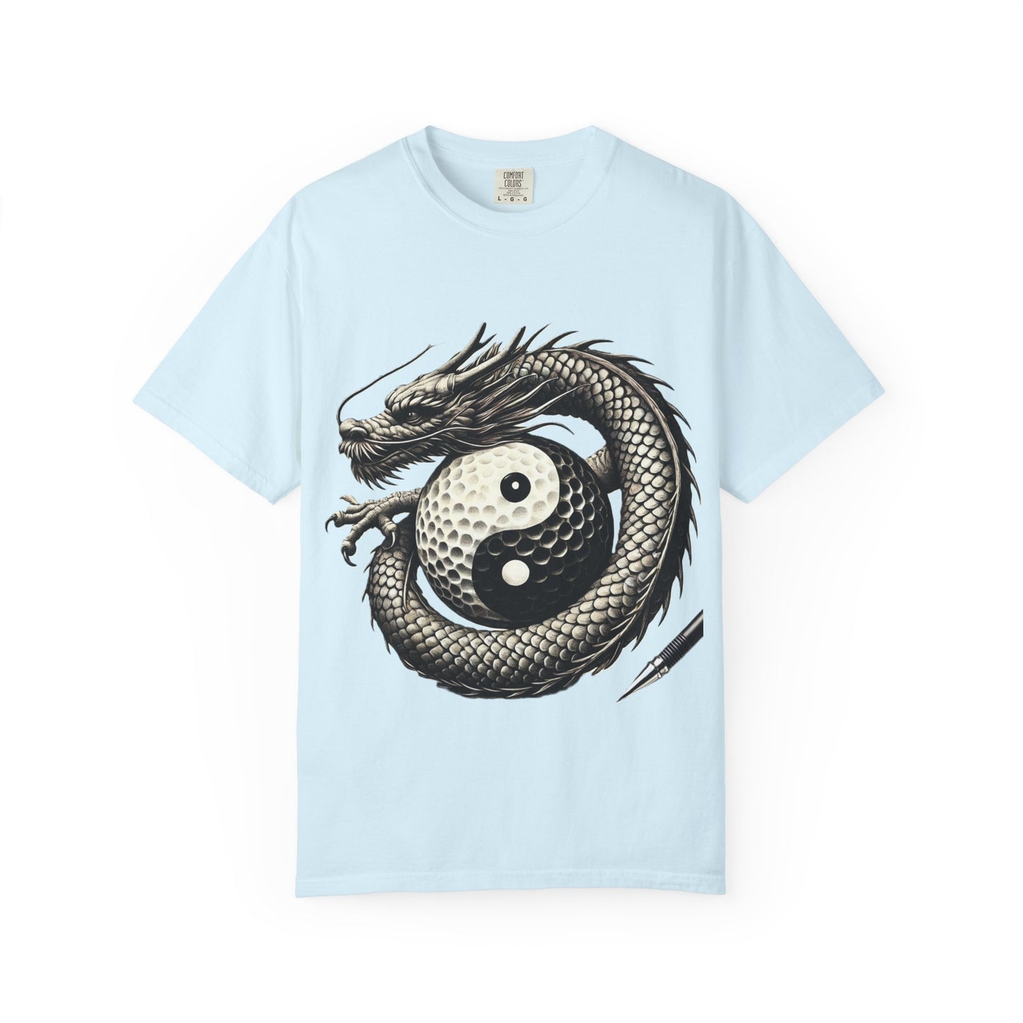 Zen Spot Golf Custom Yin Yang Dragon Golf Ball Graphic T-Shirt