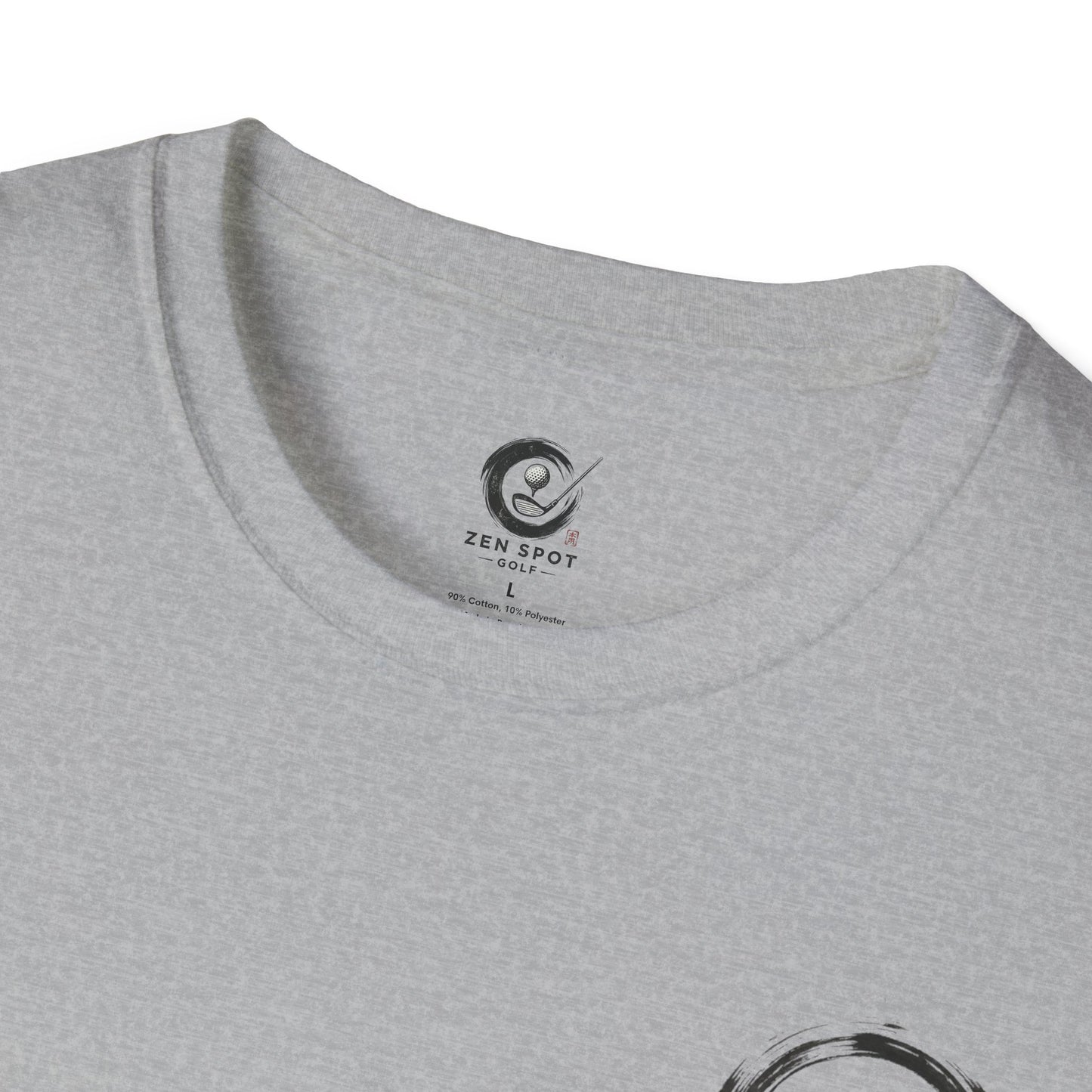 Zen Spot Golf Custom Gildan Zen Buddha Golfer Enso Circle illustration "The Zen Spot" logo T-Shirt
