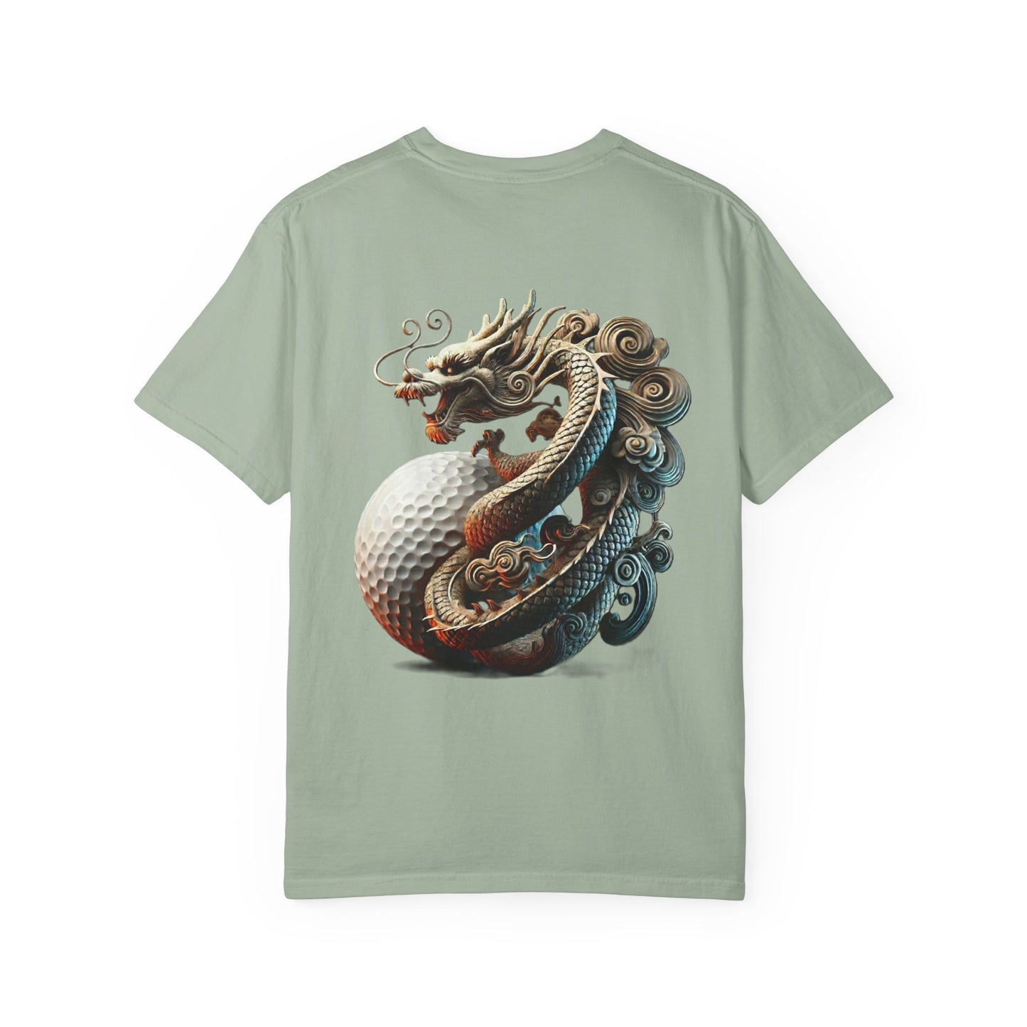 Zen Spot Golf Custom Dragon Golf Ball Graphic T-Shirt