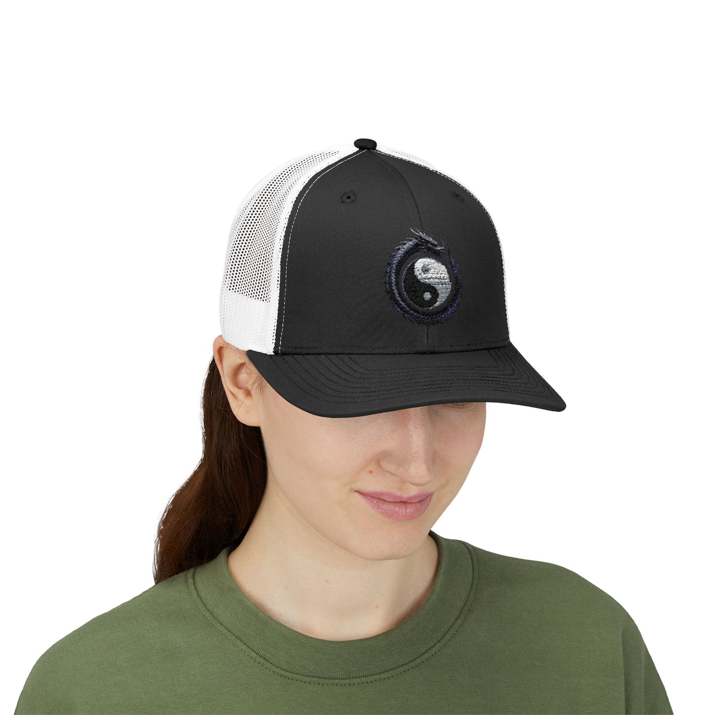 Zen Spot Golf Custom Yin Yang Dragon Embroidered Trucker Hat