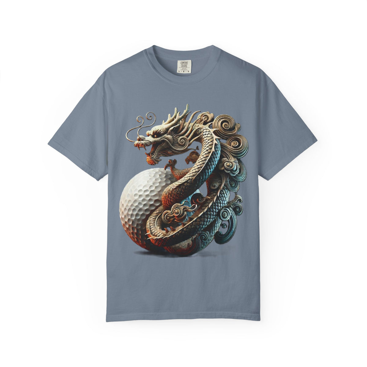 Dragon Golf Ball Chest and Back Graphic T-Shirt