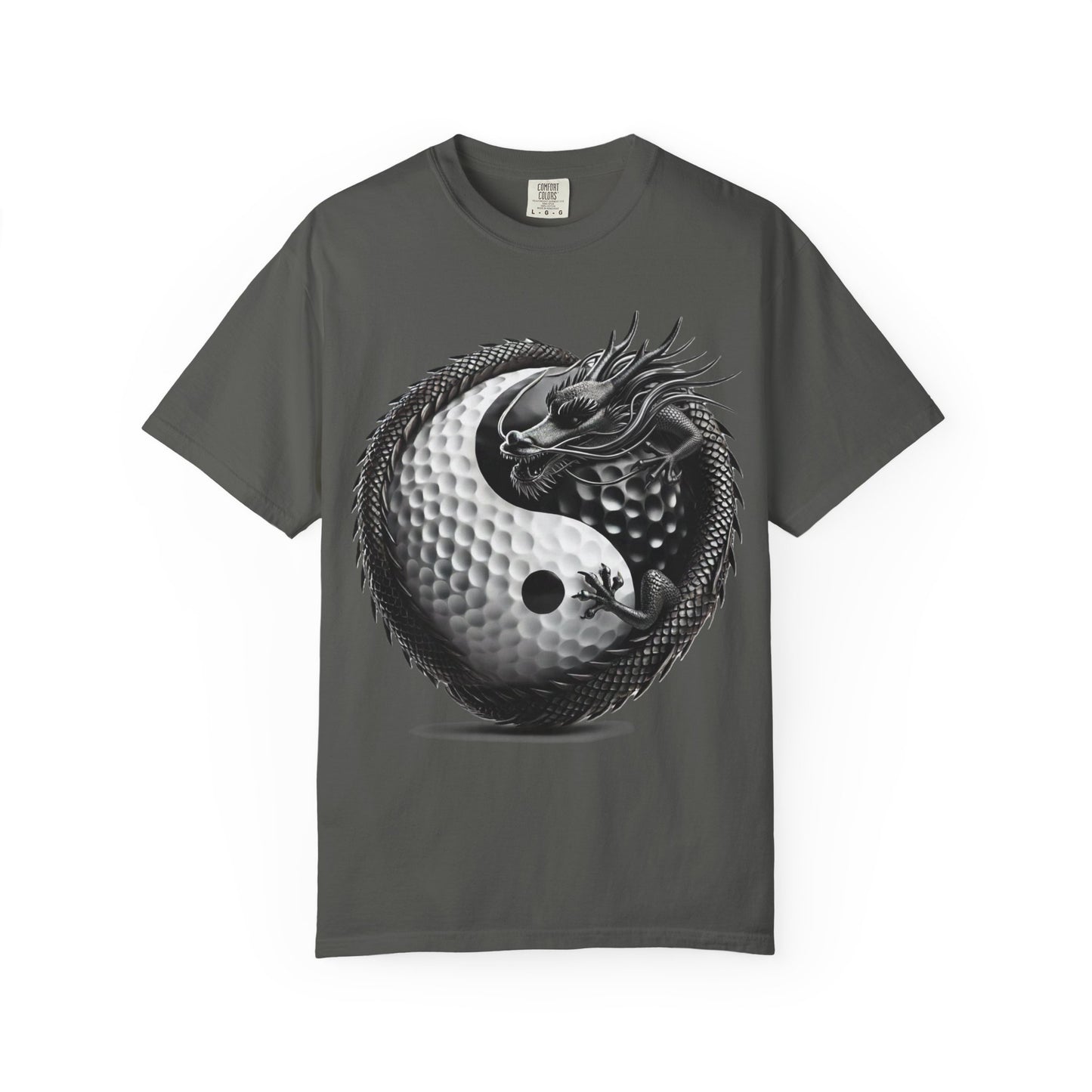 Yin Yang Dragon Golf Ball T-Shirt — Golf & Zen Graphic Tee
