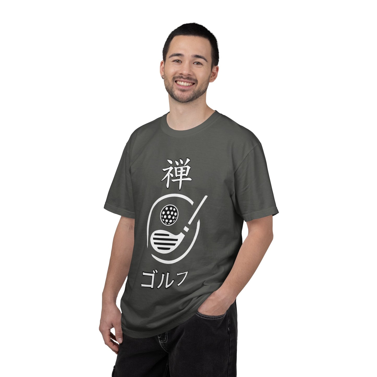 Zen Spot Golf Custom "Zen Golf" Minimal Japanese Kanji Graphic T-Shirt