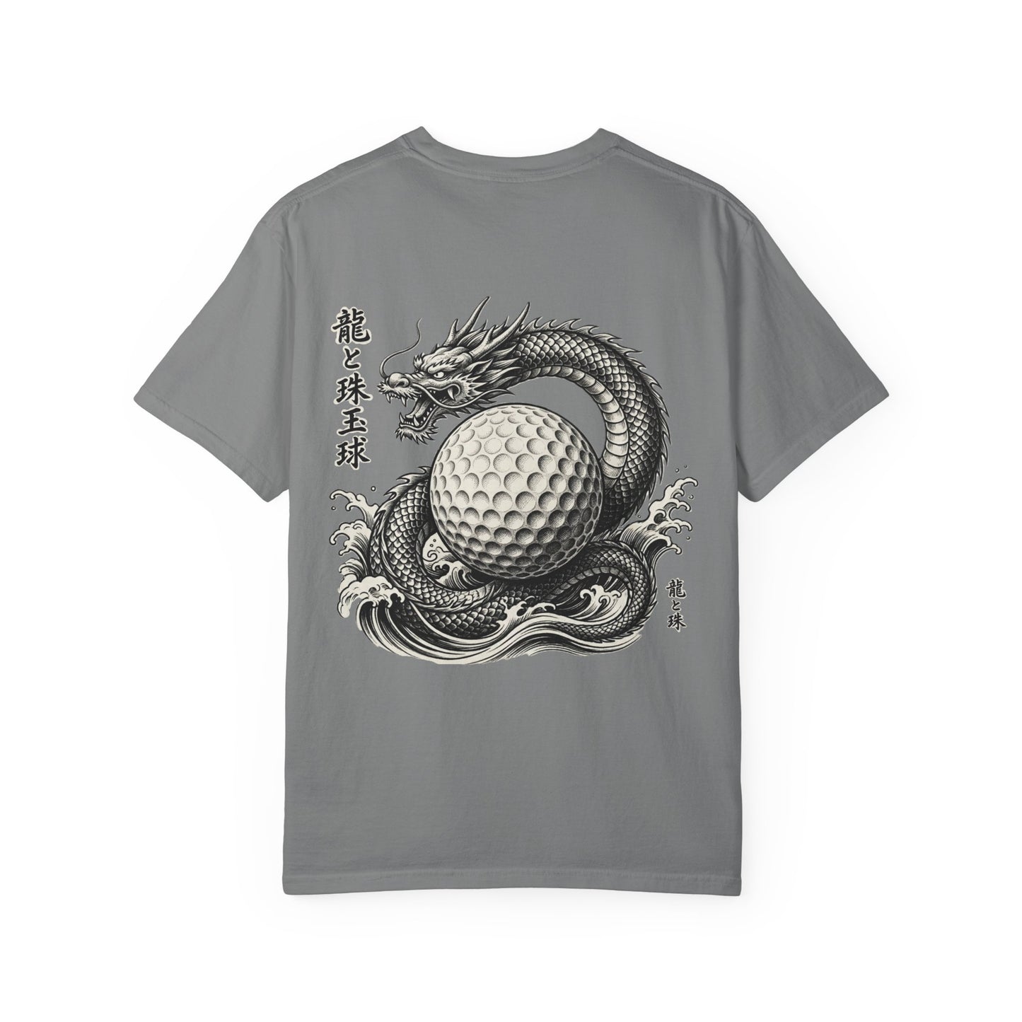 Zen Spot Golf Custom Japanese Kanji Dragon & Golf Ball Graphic T-Shirt