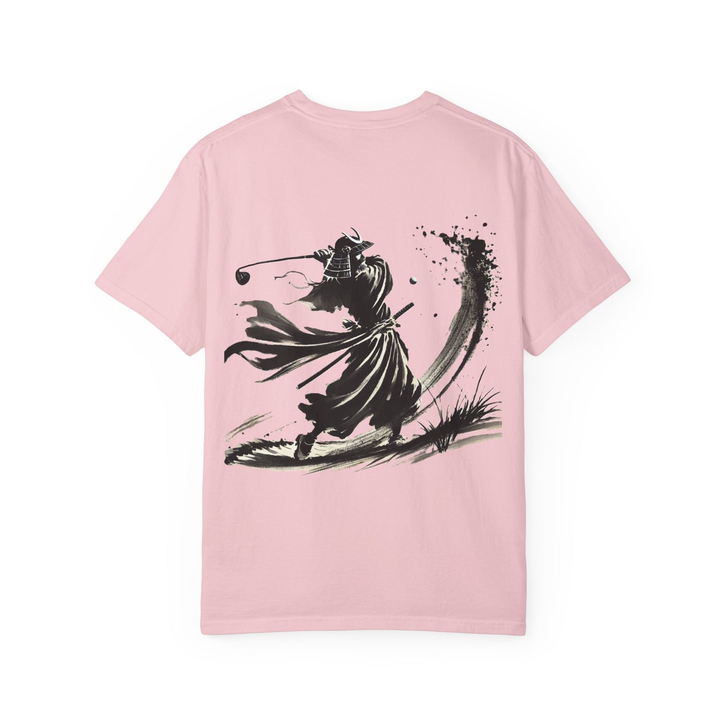 Zen Spot Golf Custom Samurai Golfer Brushstroke Graphic T-Shirt