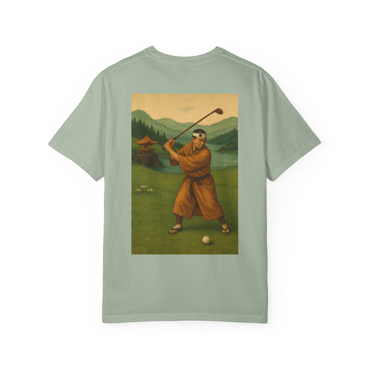 Zen Spot Golf Custom Vintage Monk Golfer Graphic T-Shirt