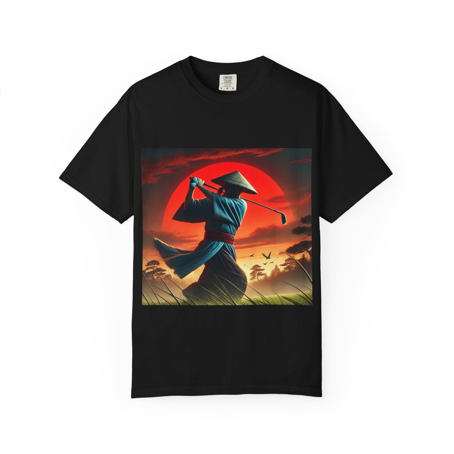 Samurai Golfer T-Shirt — Sunset Warrior Graphic Tee