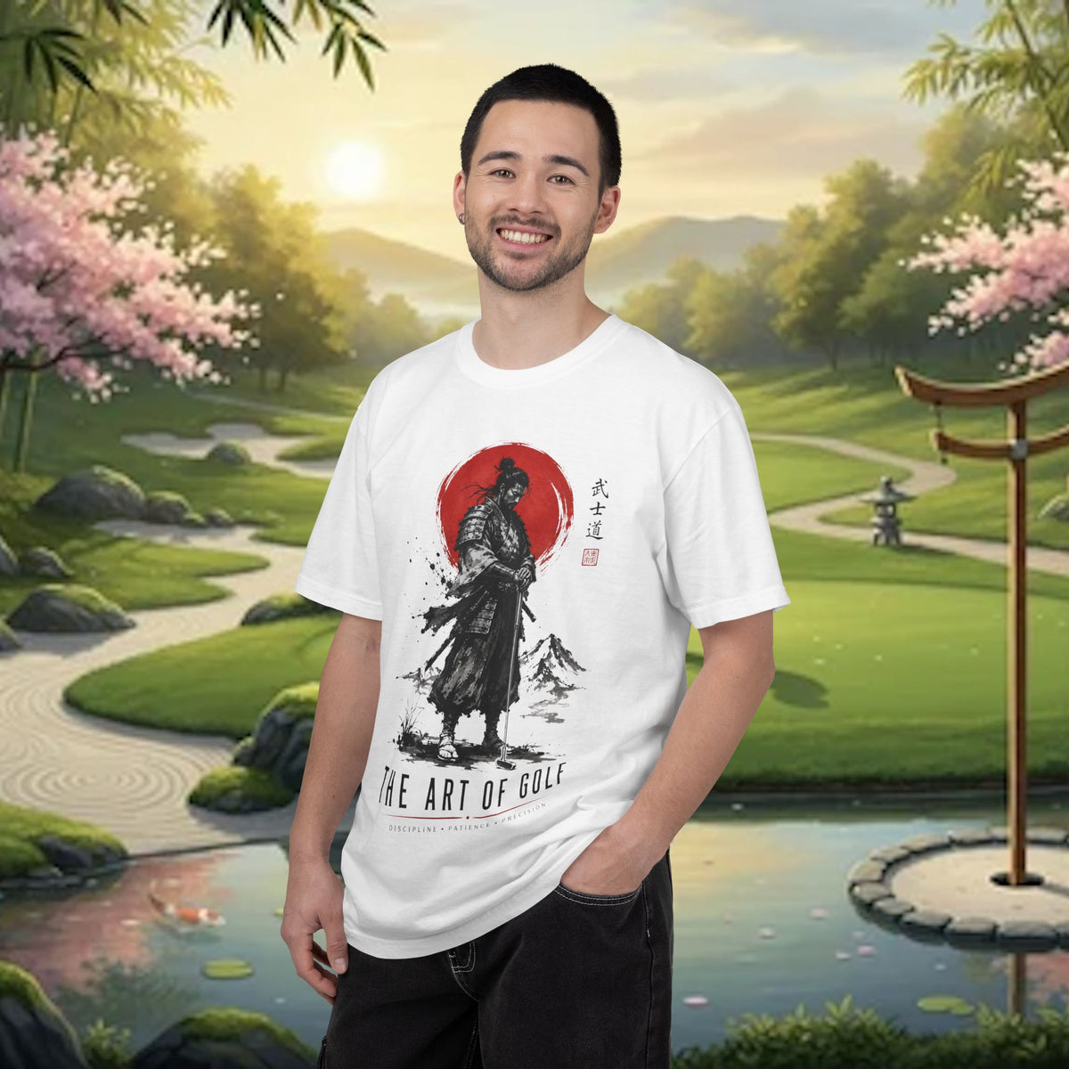 Samurai Golf T-Shirt — "The Art of Golf" Zen Golfing Tee
