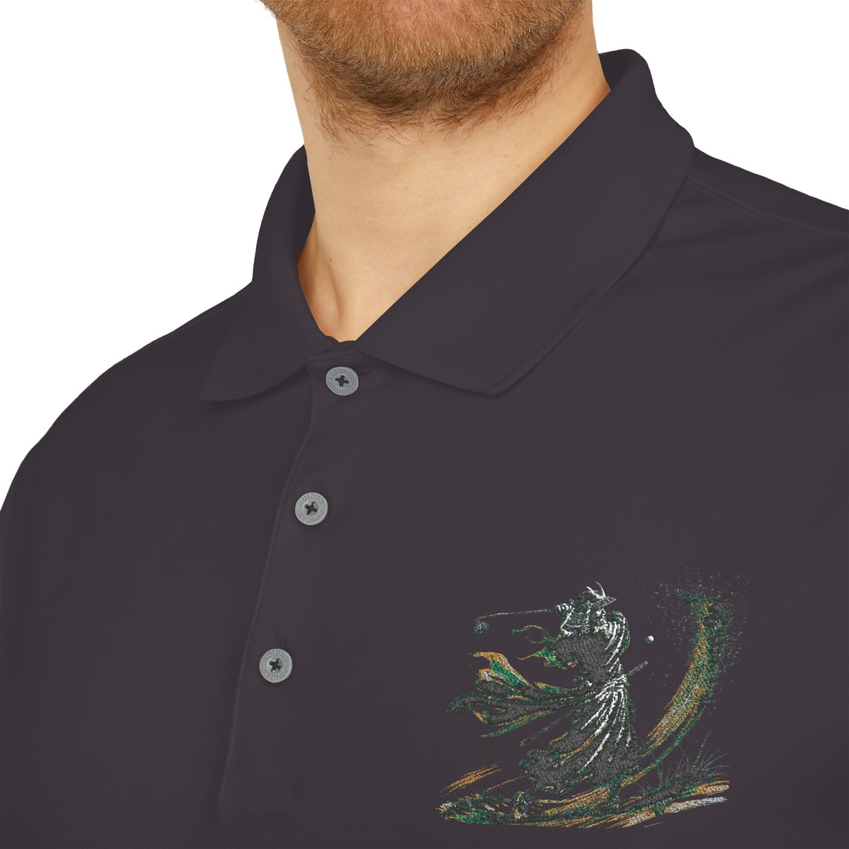 Brushstroke Bunker Blast Samurai Golfer Zanshin Polo