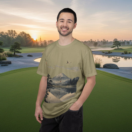 Mount Fuji Reflection Golf Course T-Shirt — Japanese Landscape Tee