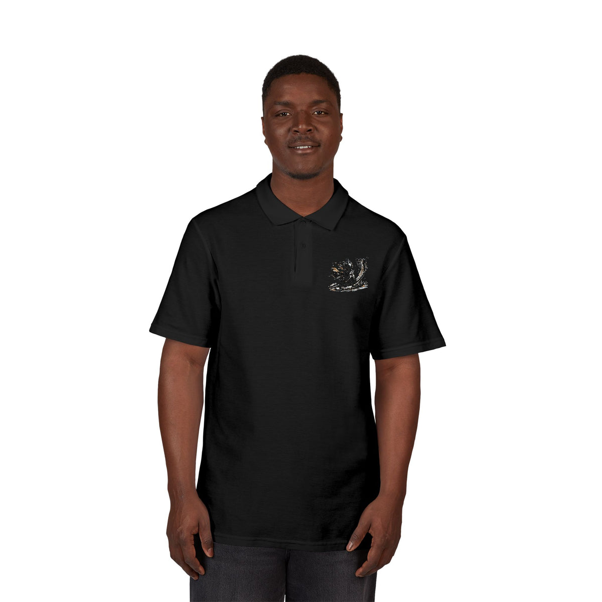 Ink Brush Bunker Blast Samurai Golfer Zanshin Polo