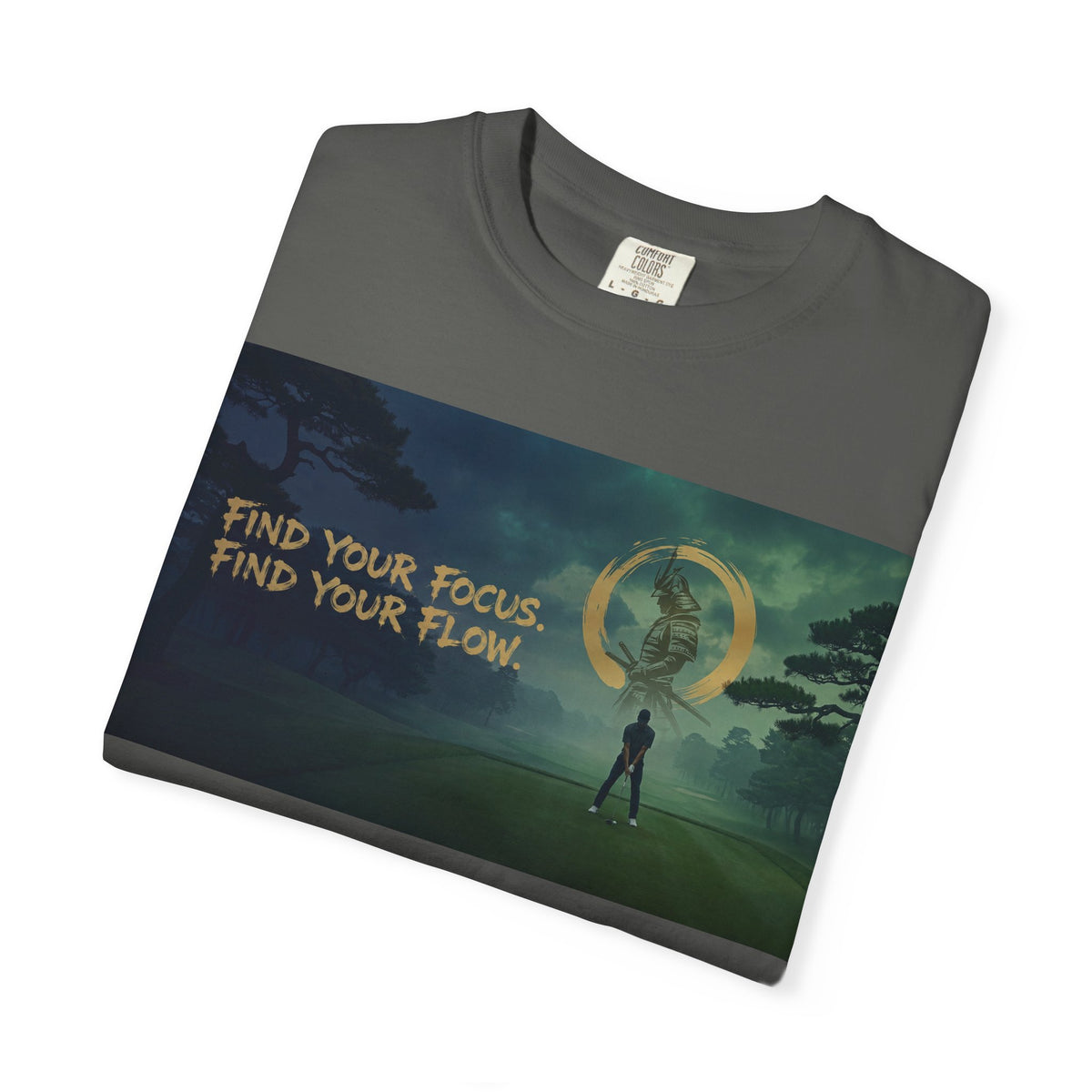 Find Your Focus Motivational Golf Course Graphic T-Shirt