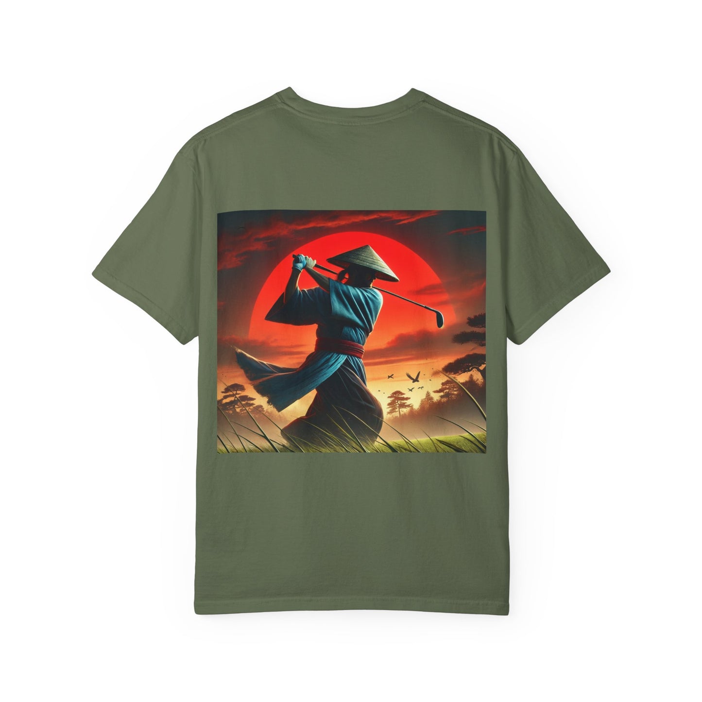 Samurai Golfer T-Shirt — Sunset Warrior Graphic Tee