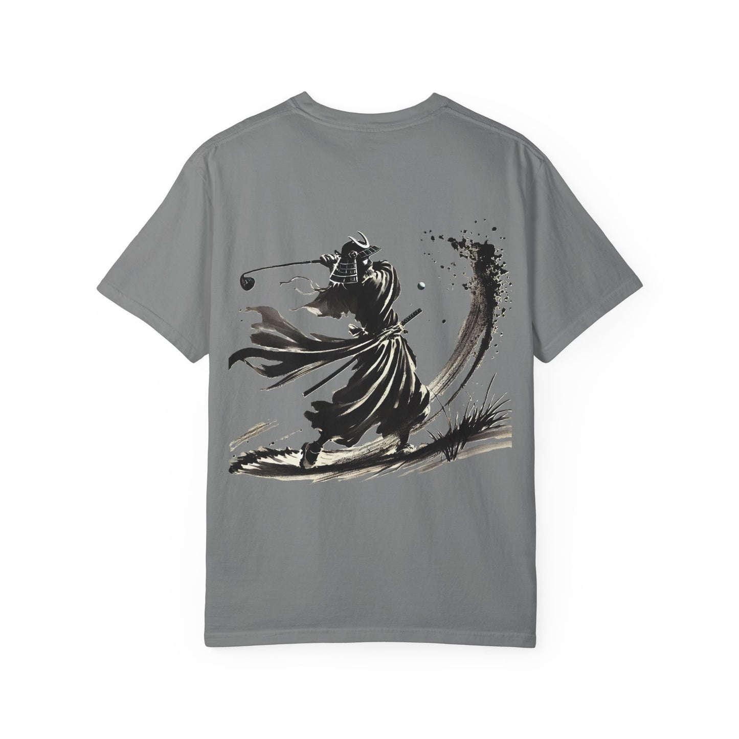 Zen Spot Golf Custom Samurai Golfer Brushstroke Graphic T-Shirt