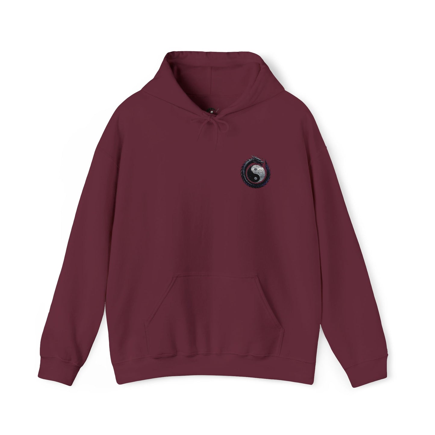 Zen Spot Golf Custom Gildan Yin Yang Golf Ball Dragon Hoodie Minimalist Emblem Sweatshirt