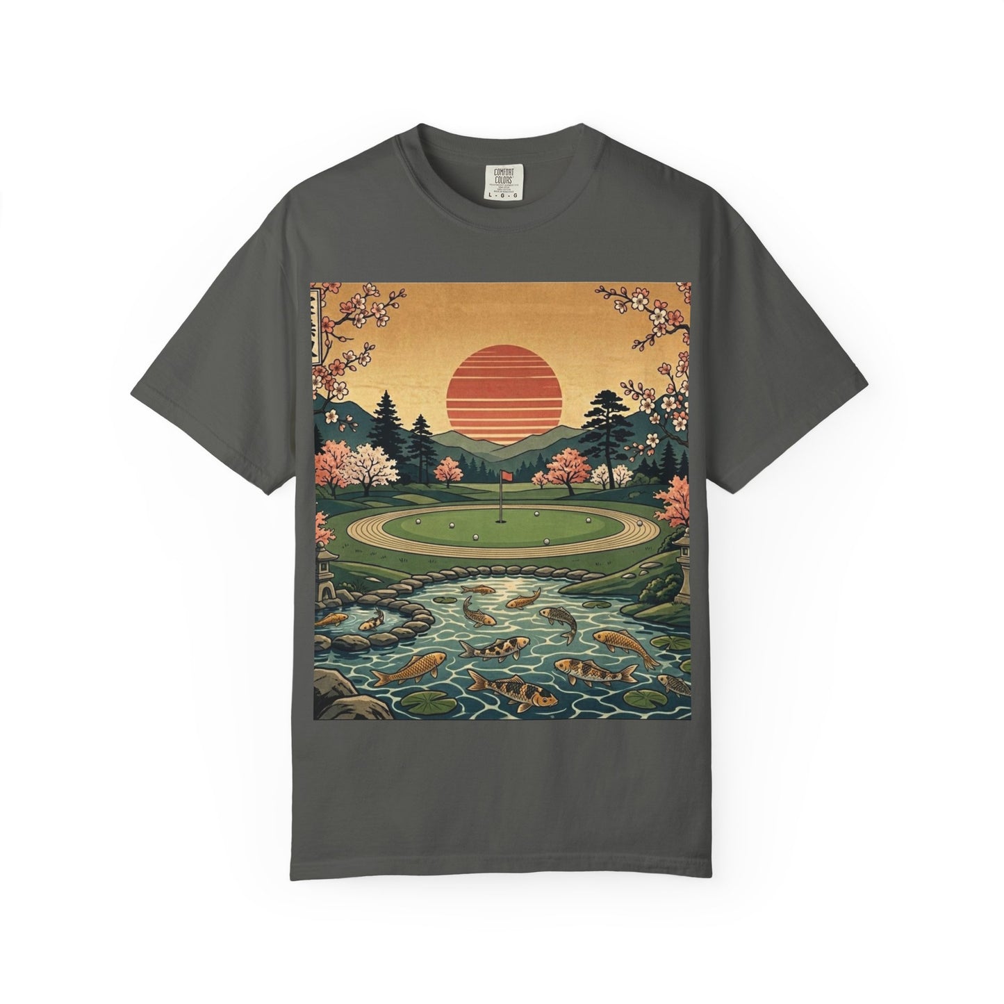 Golf Sunset T-Shirt — Vintage Scenic Course Graphic
